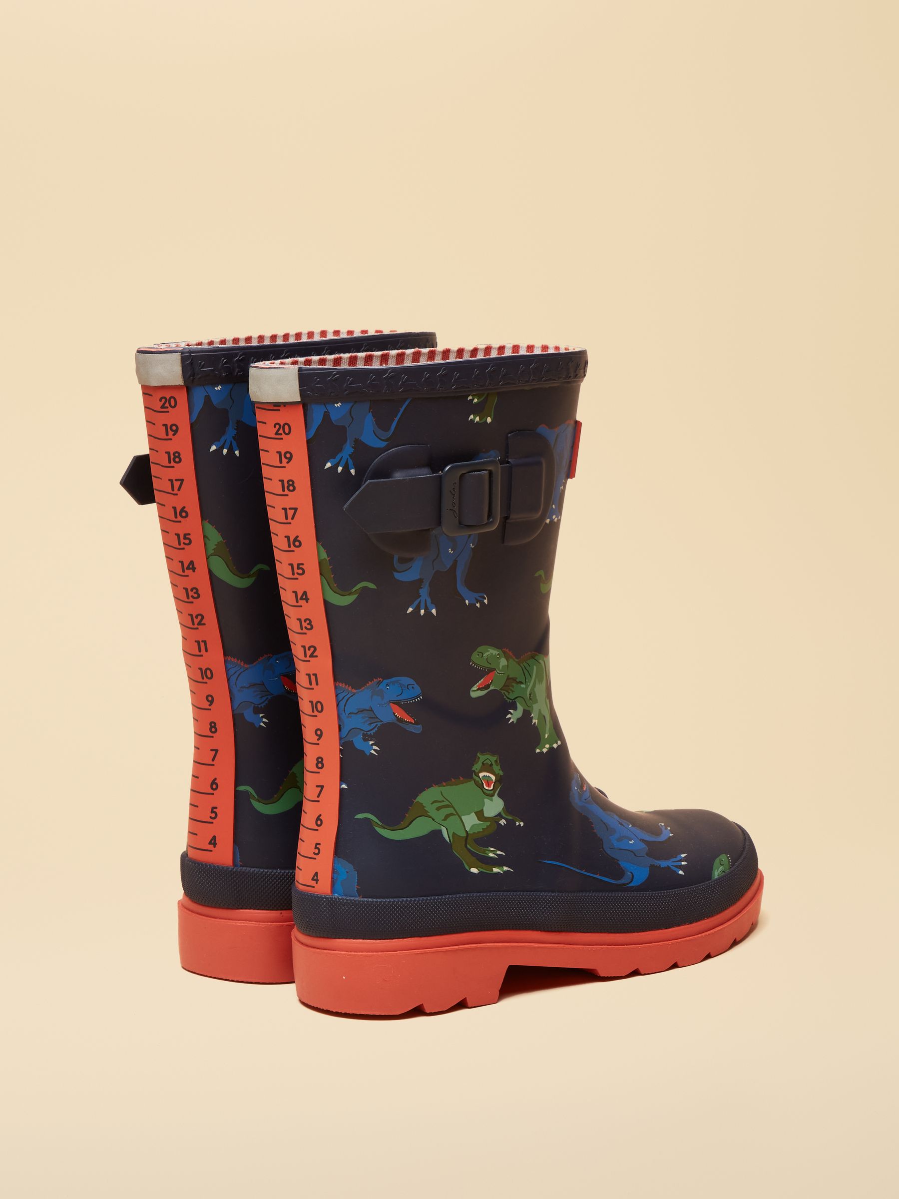 Kids' Navy & Red Dinosaur Printed Wellies - Image 3 of 6