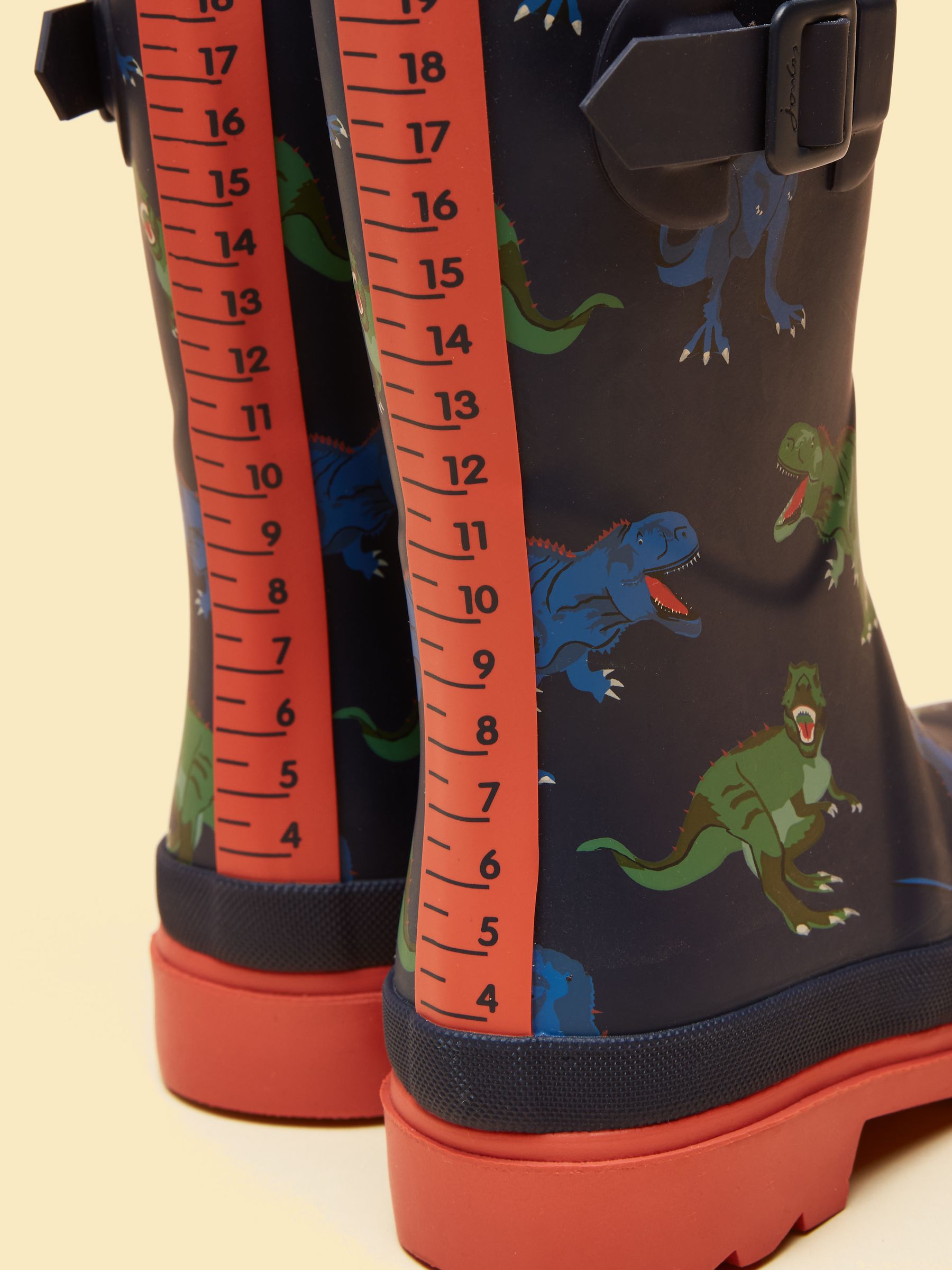 Kids' Navy & Red Dinosaur Printed Wellies - Image 5 of 6