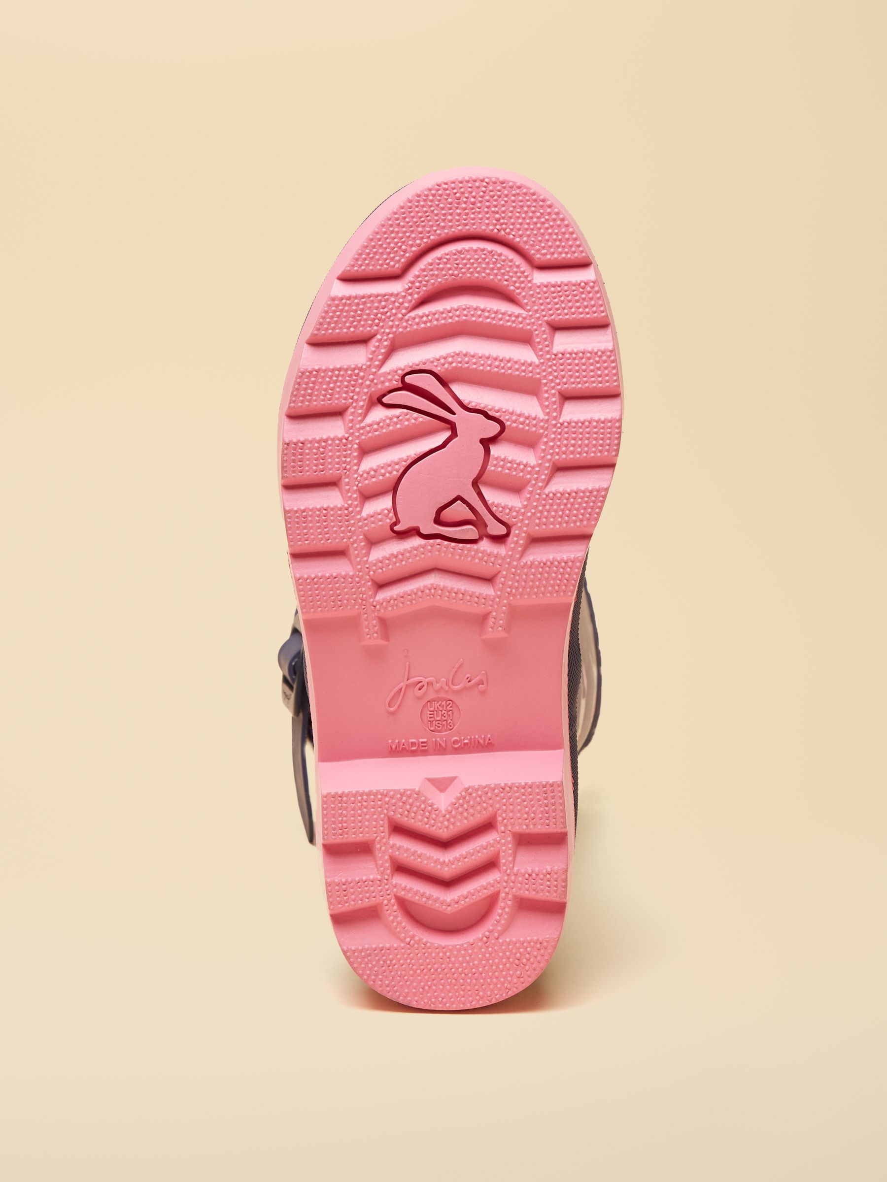 Kids' Navy & Pink Horse Printed Wellies - Image 4 of 6