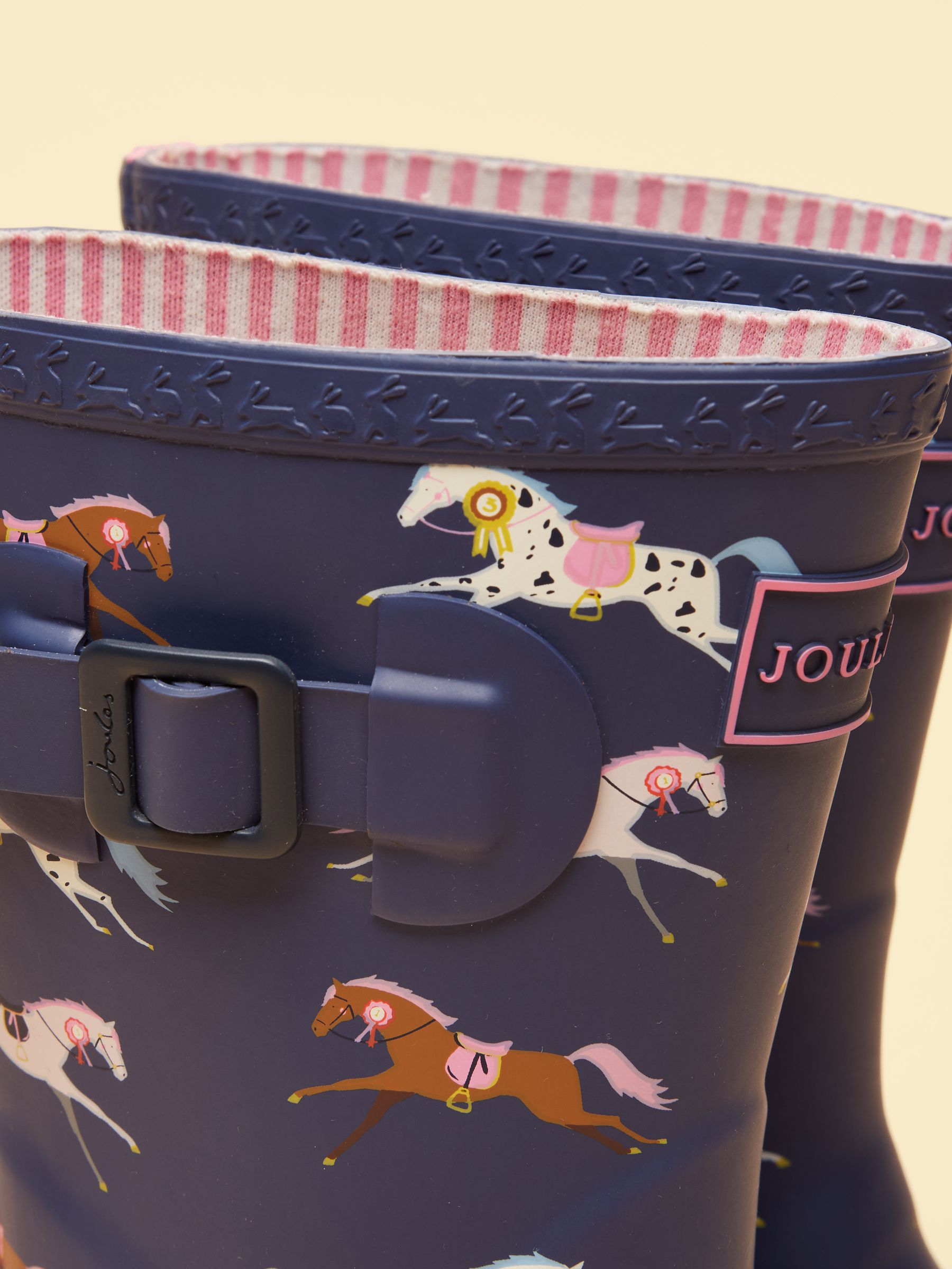 Kids' Navy & Pink Horse Printed Wellies - Image 6 of 6