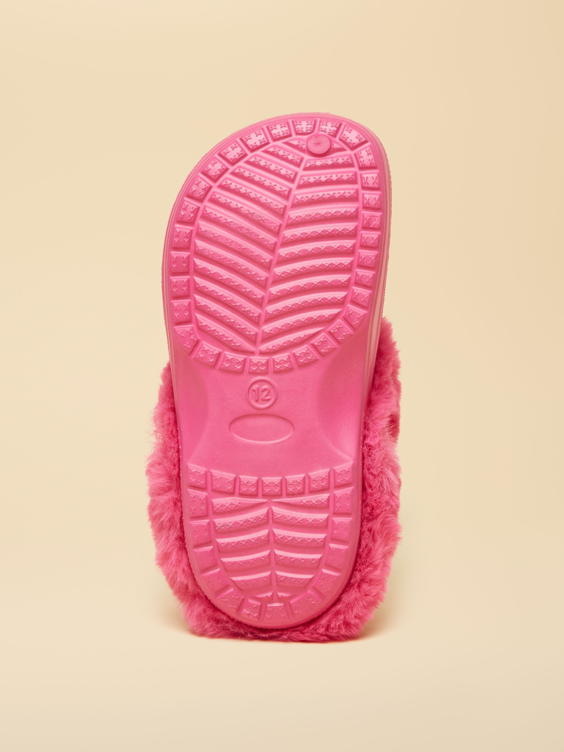 Girls' Winter Poole Pink Horse Print Faux Fur Lined Clogs - Image 4 of 6