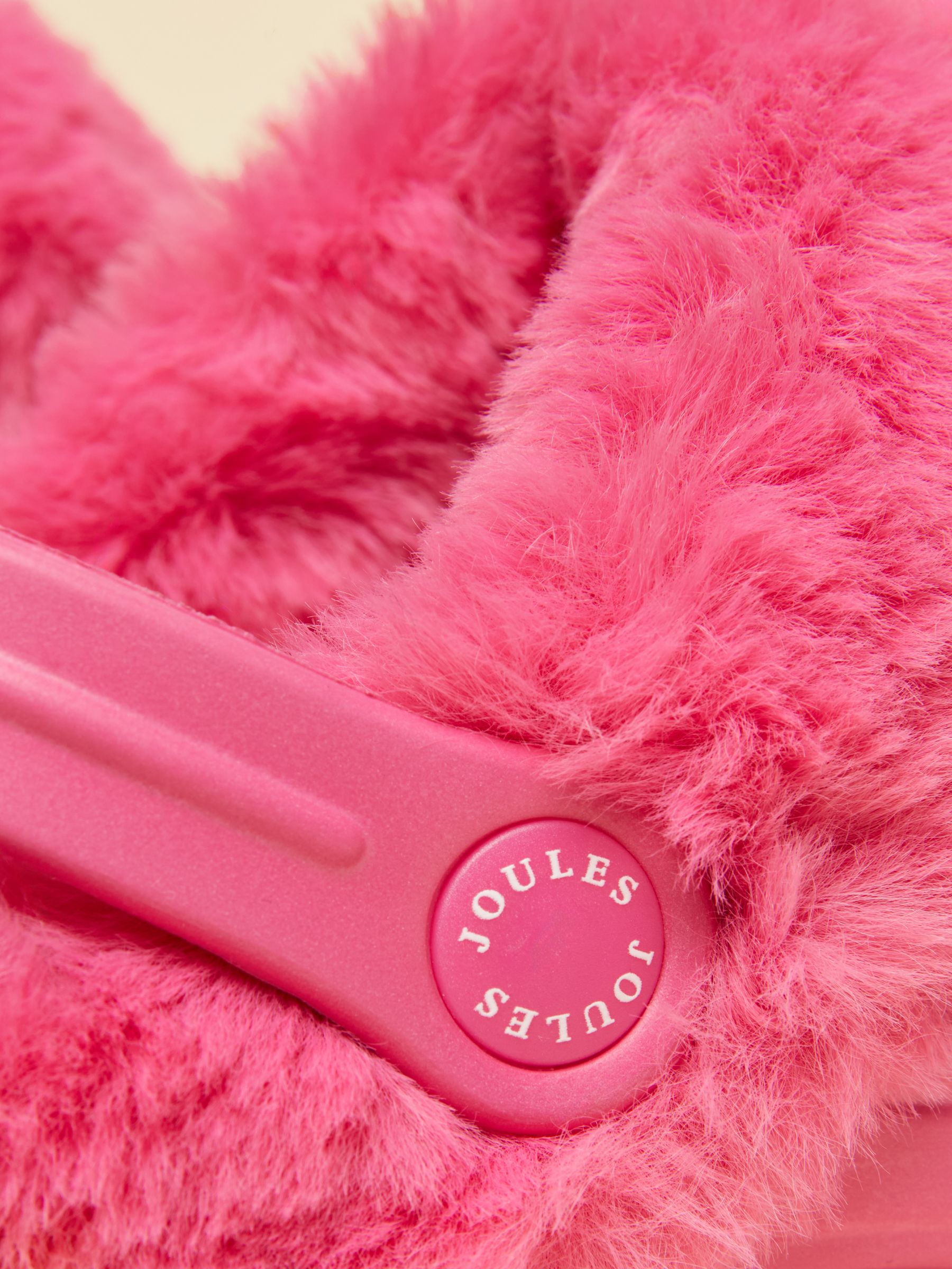 Girls' Winter Poole Pink Horse Print Faux Fur Lined Clogs - Image 6 of 6