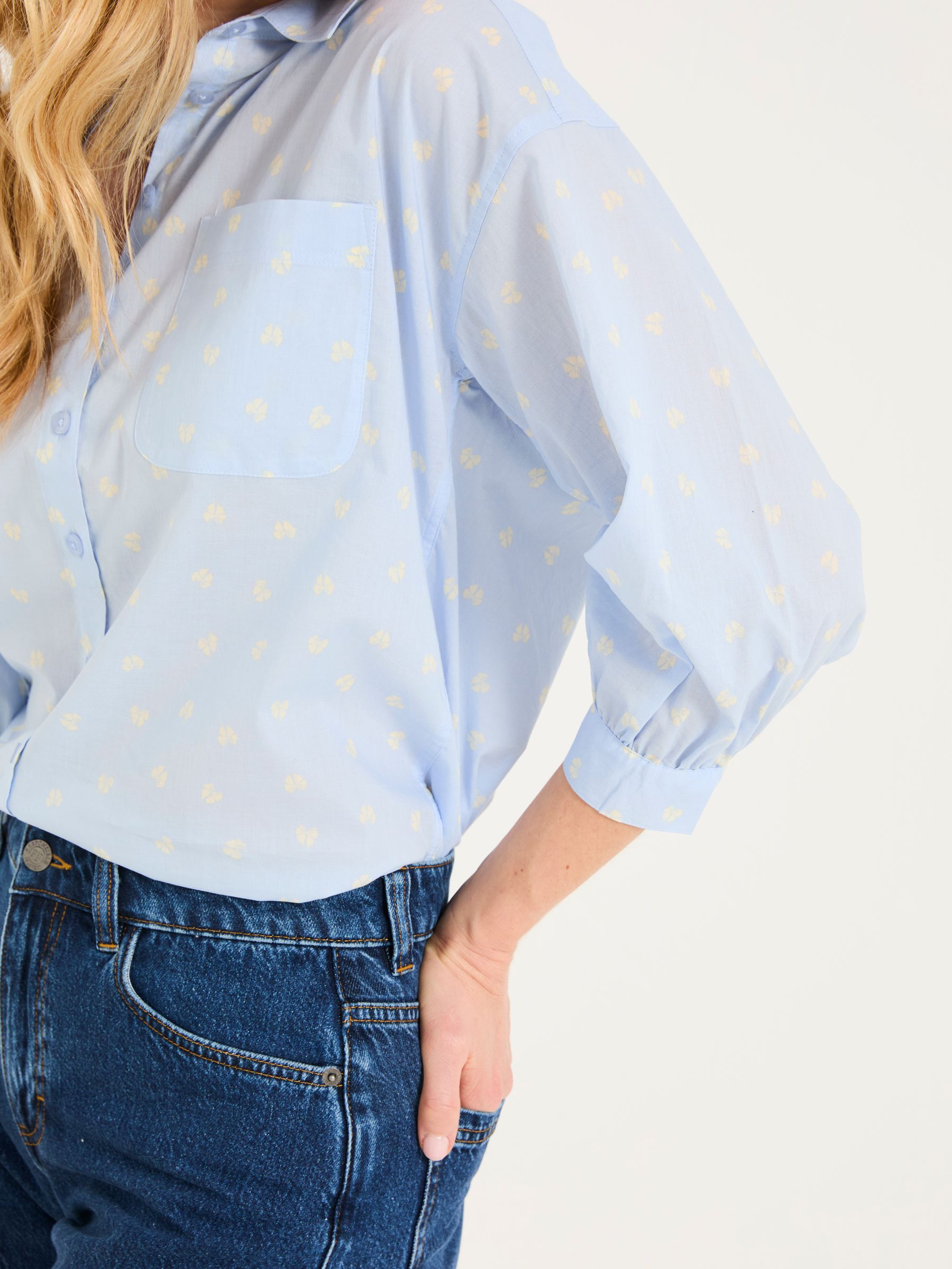 Whitney Chambray Blue Bows Shirt - Image 5 of 7