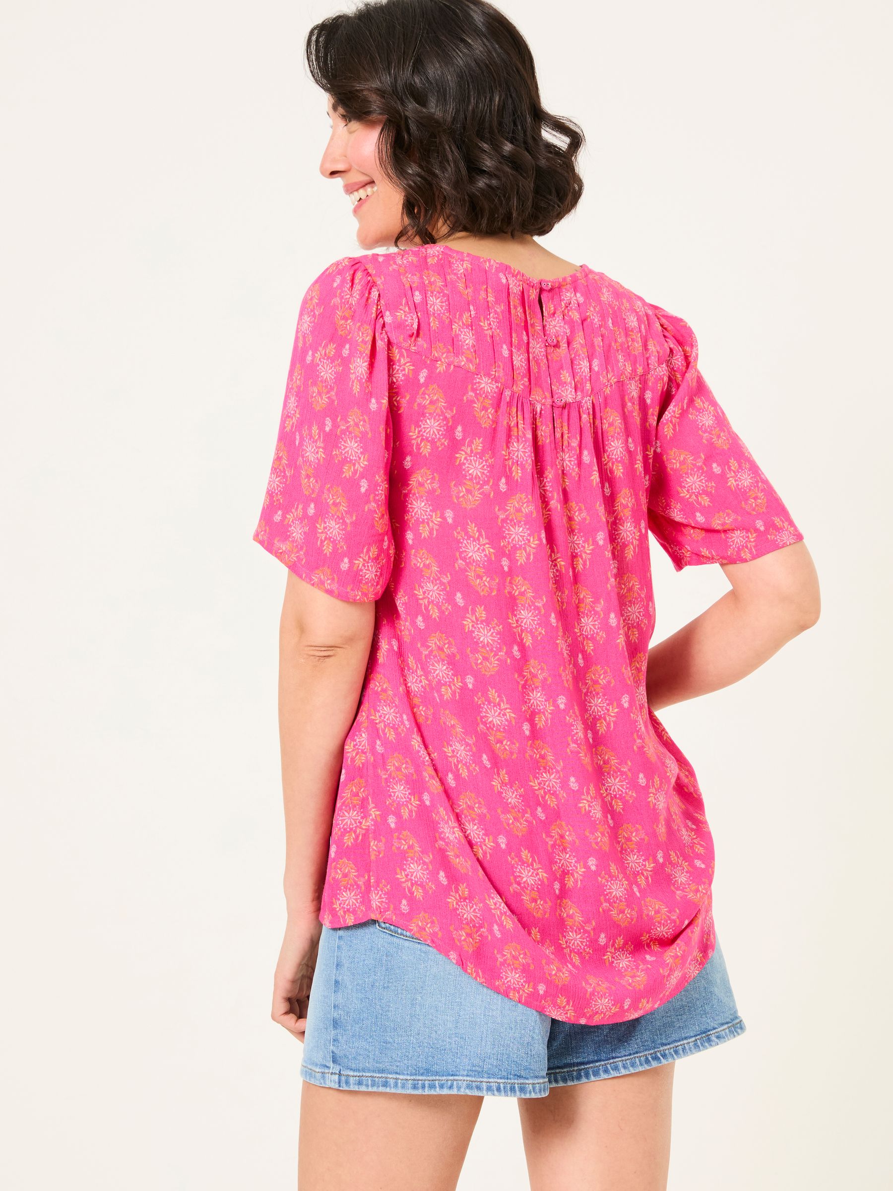 Lyndy Mid Pink Floral Block Blouse - Image 2 of 5