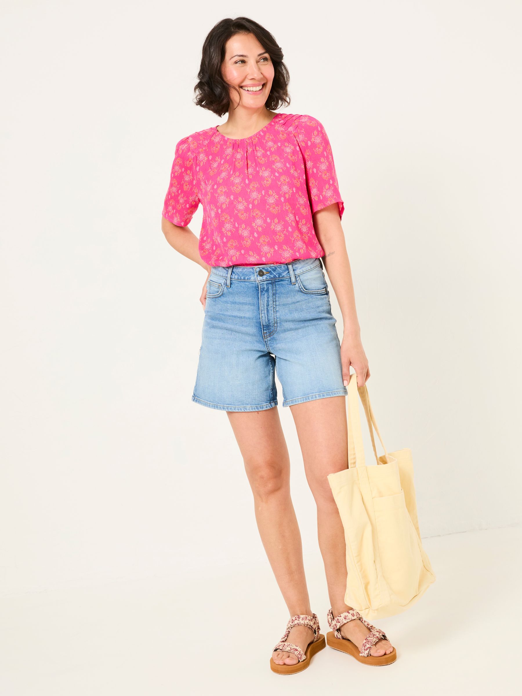 Lyndy Mid Pink Floral Block Blouse - Image 4 of 5
