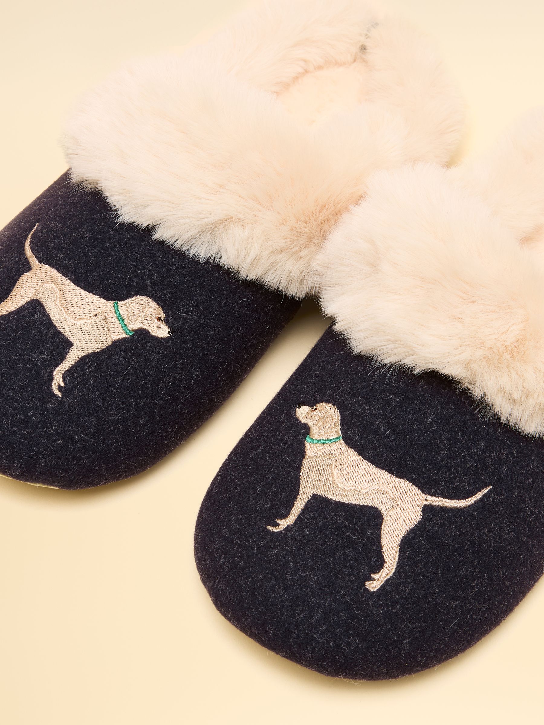 Slippet Luxe Navy Dog Slippers - Image 4 of 5