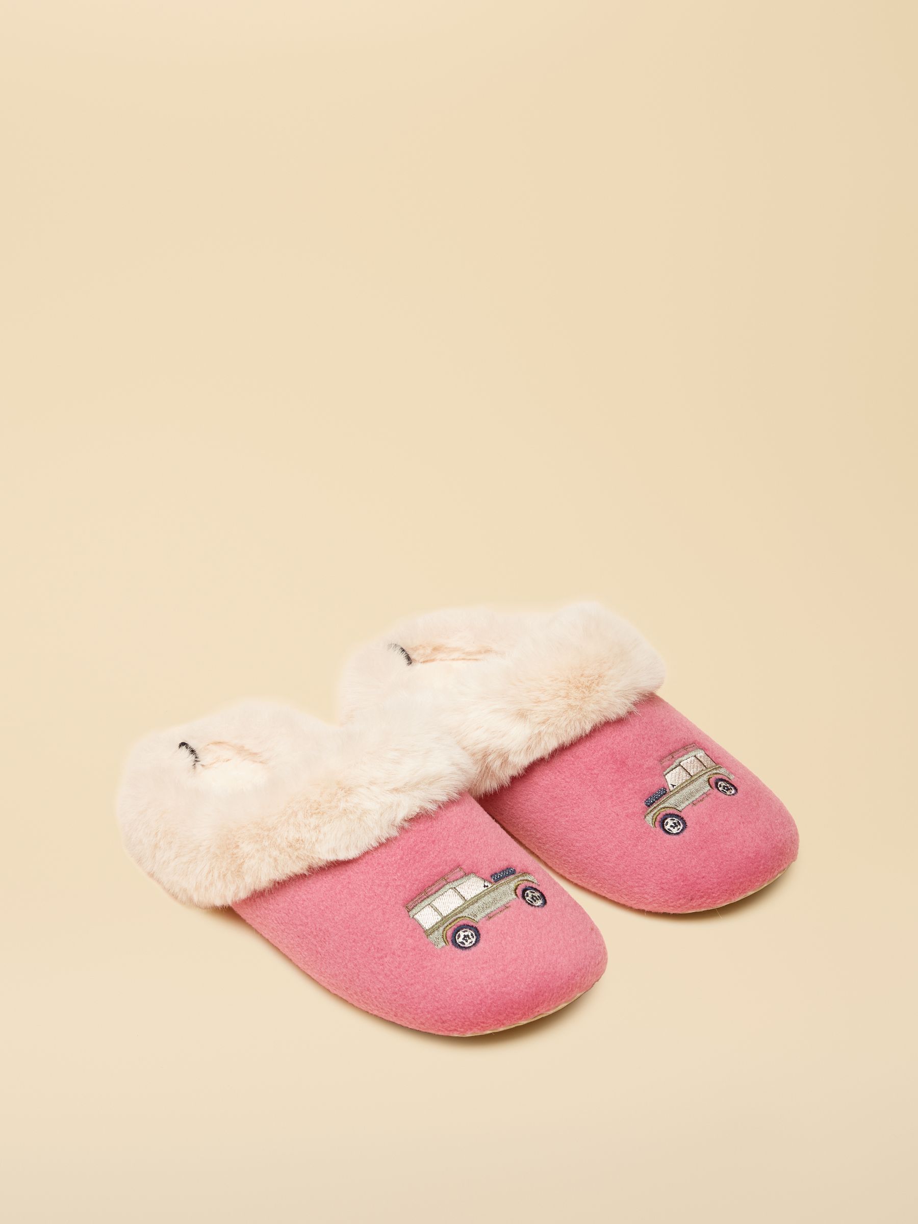 Slippet Luxe Pink/Cream Car Slippers - Image 1 of 6