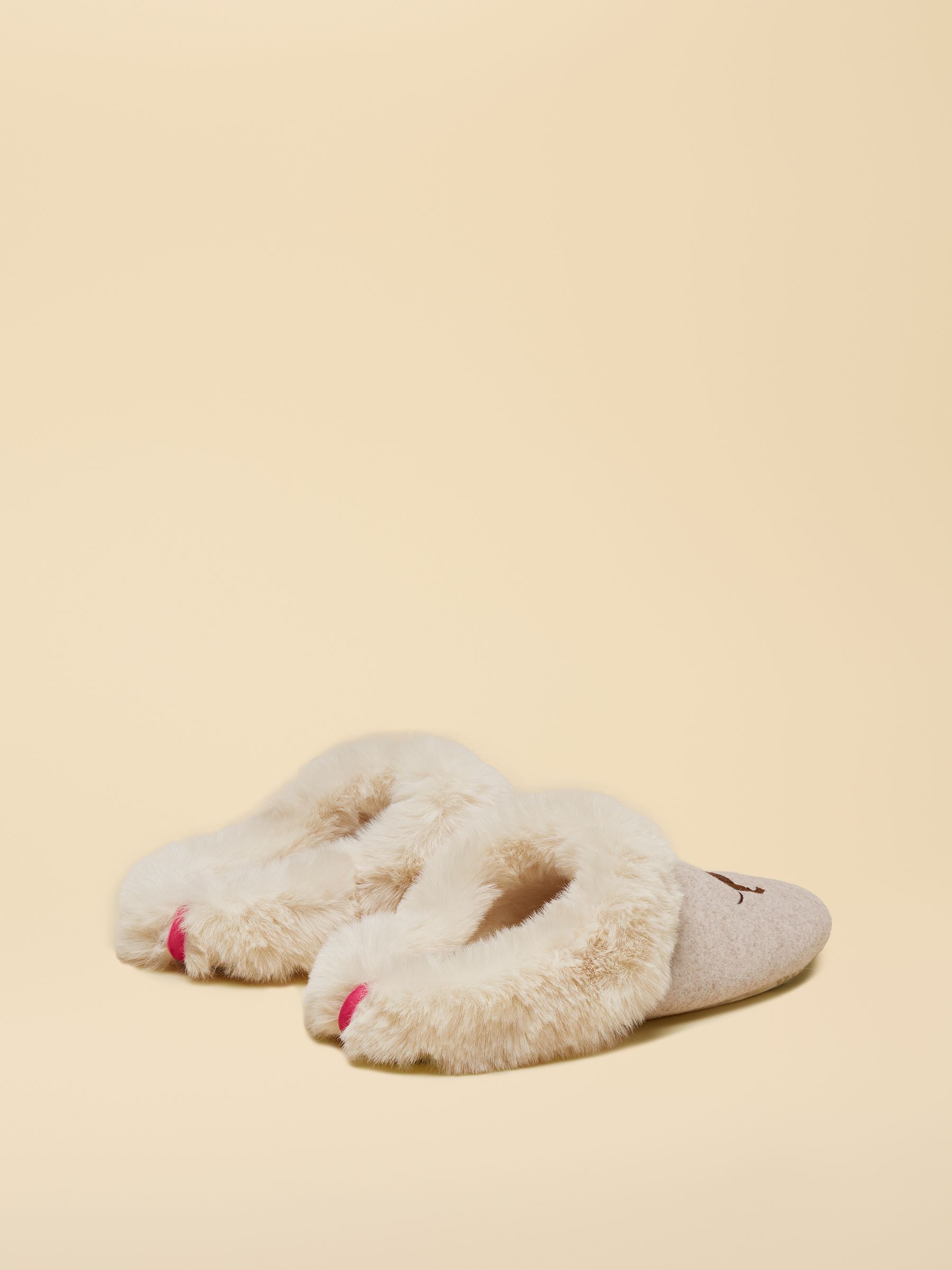 Slippet Luxe Oatmeal Sausage Dog Slippers - Image 2 of 6