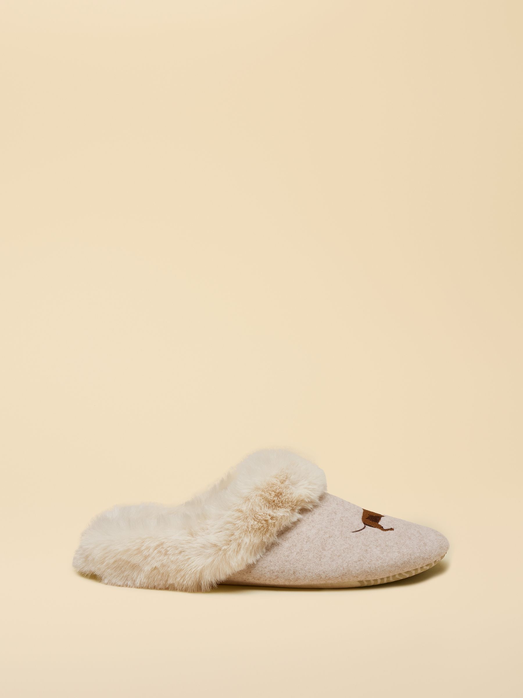 Slippet Luxe Oatmeal Sausage Dog Slippers - Image 3 of 6