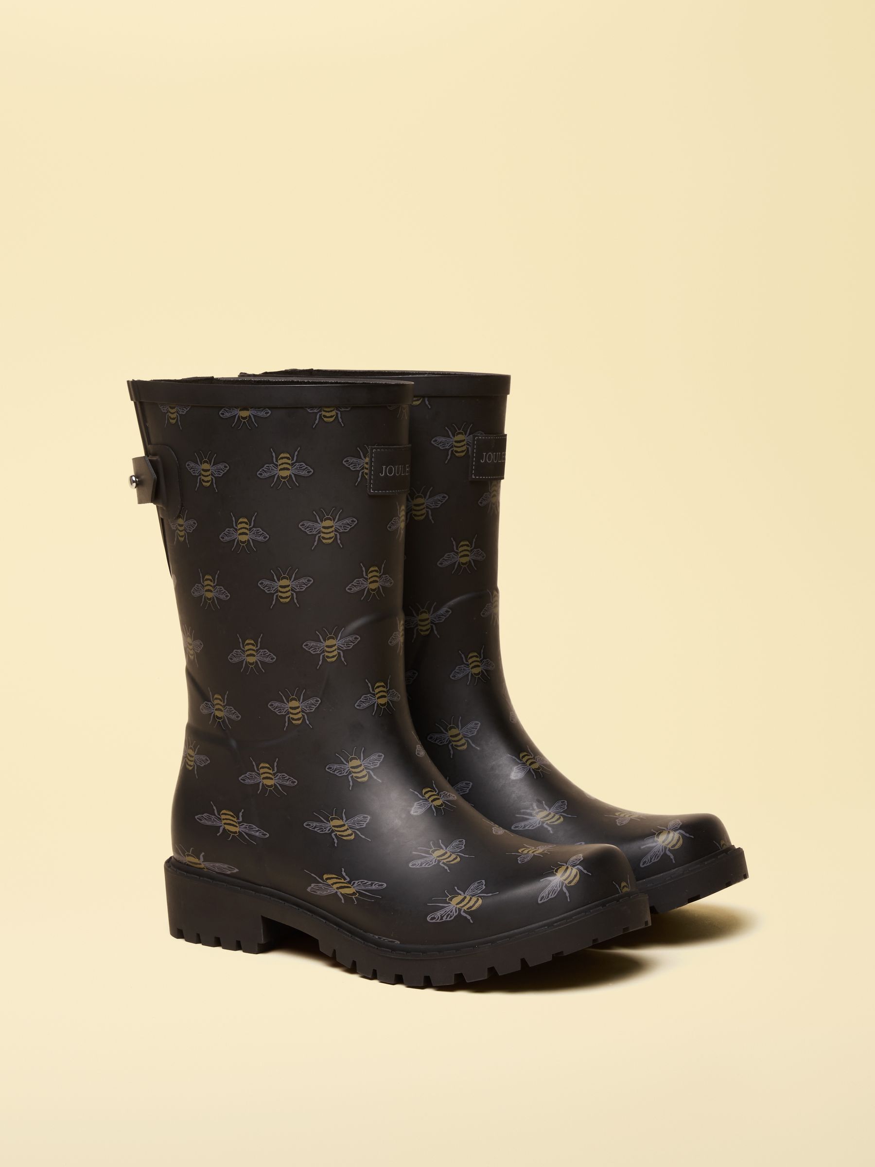Wistow Black/Gold Printed Adjustable Mid Calf Wellies - Image 2 of 6