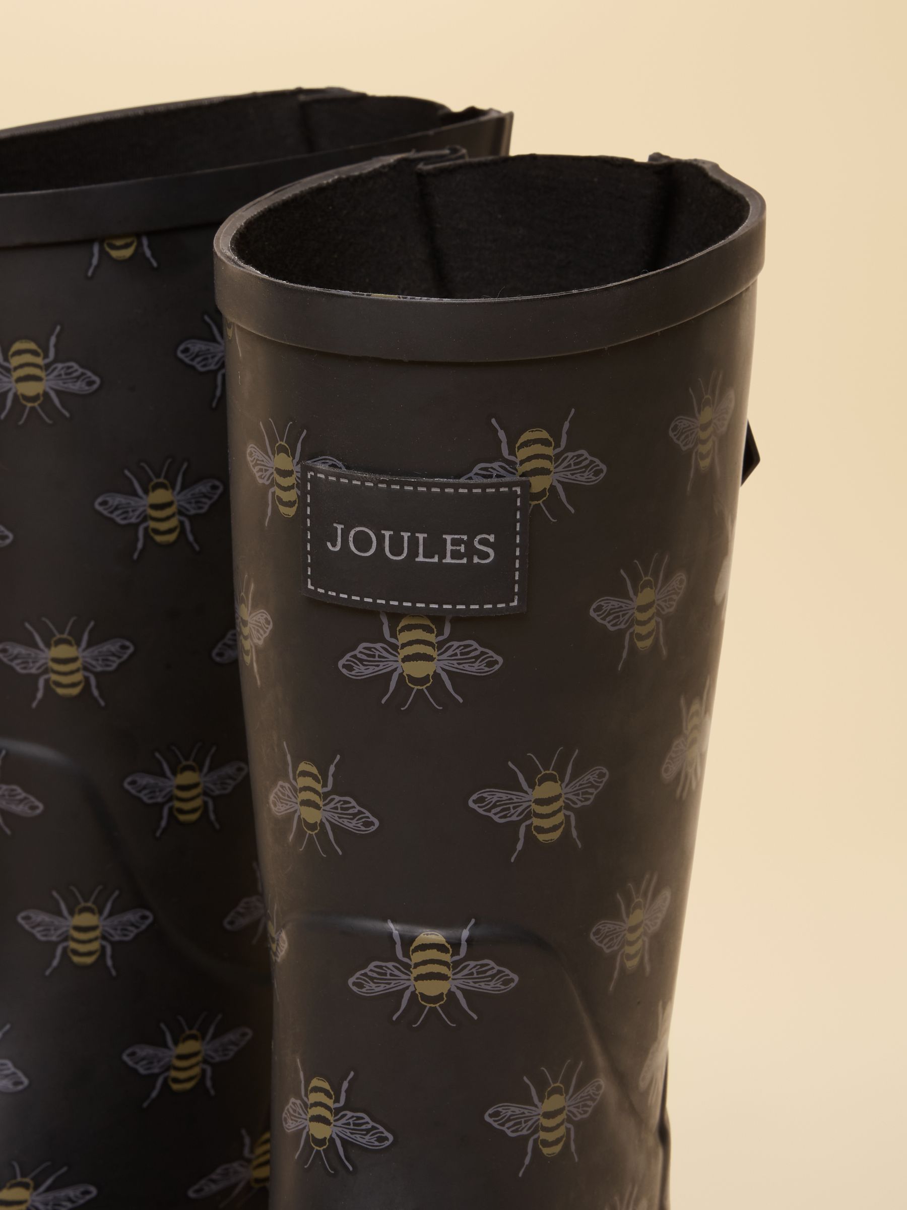 Wistow Black/Gold Printed Adjustable Mid Calf Wellies - Image 5 of 6