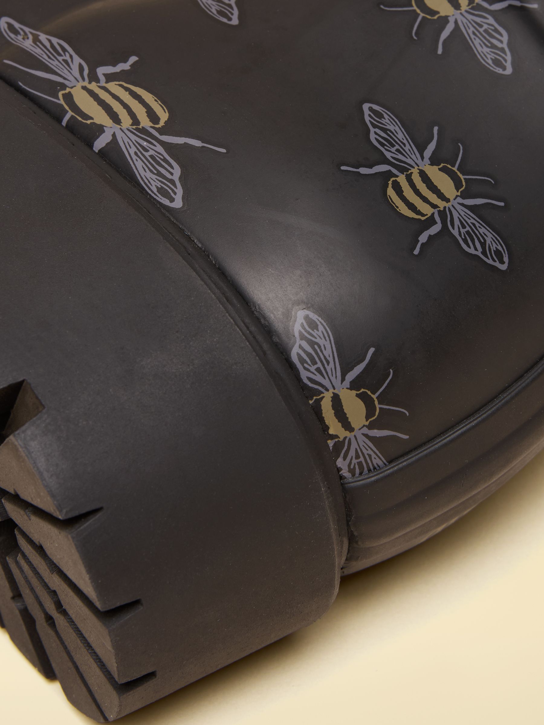 Wistow Black/Gold Printed Adjustable Mid Calf Wellies - Image 6 of 6