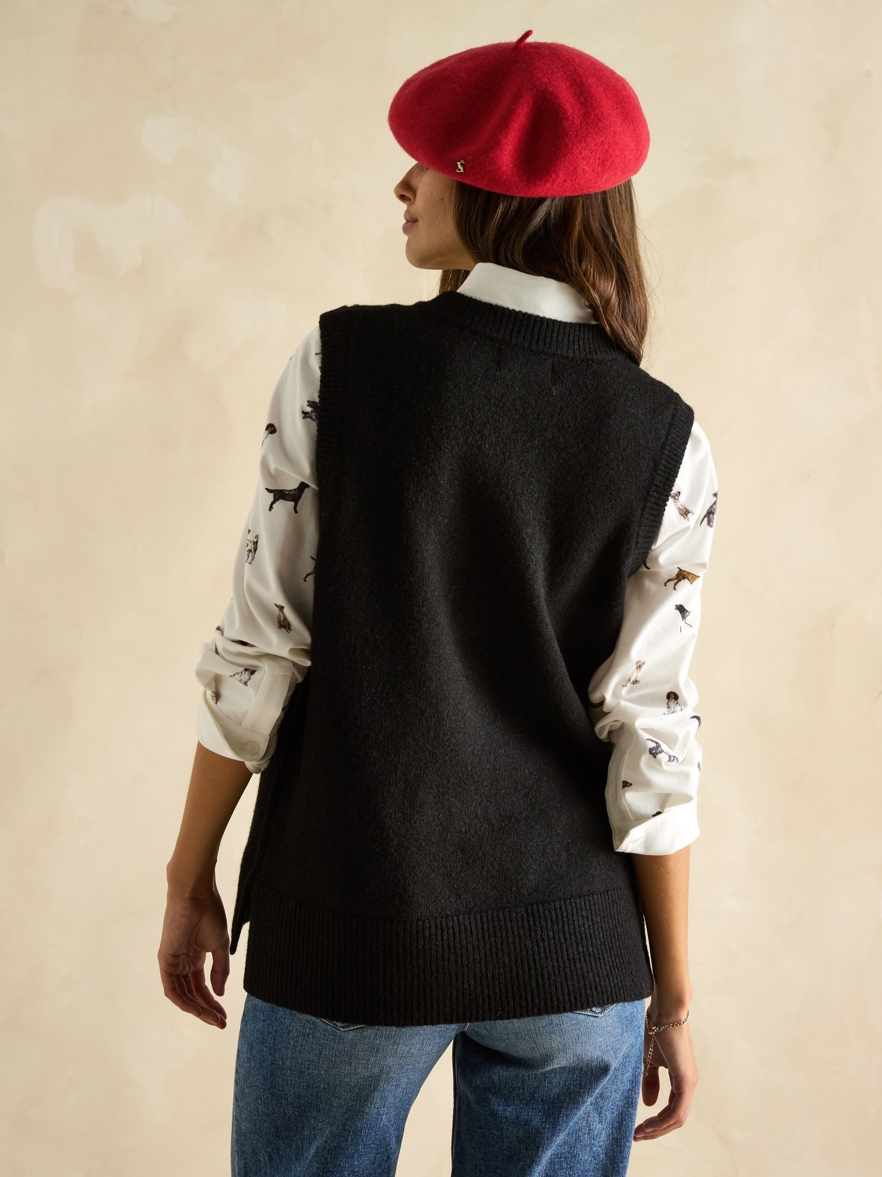 Holly Black Longline Knitted Vest - Image 2 of 7