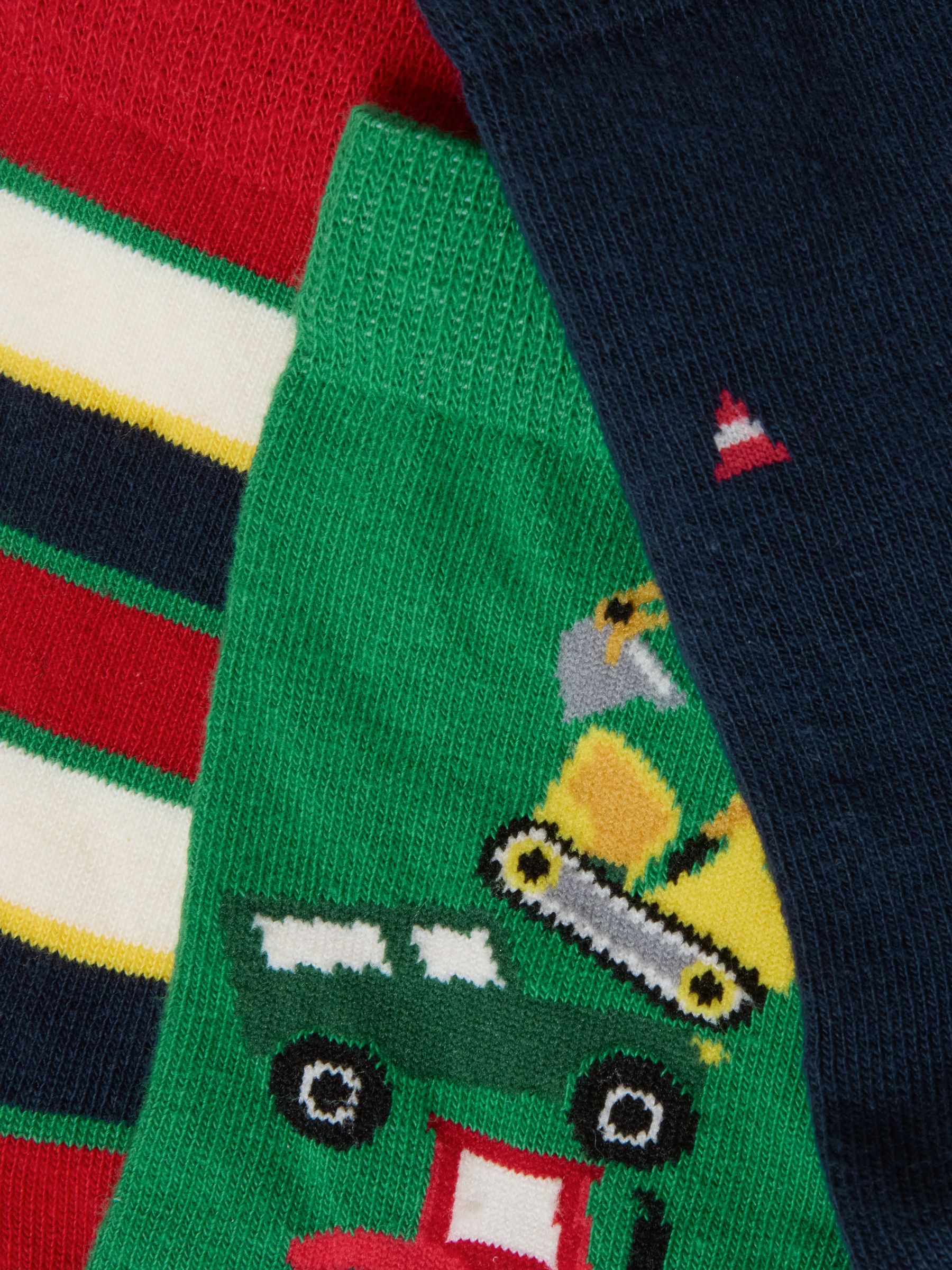 Kids' Neat Feet Green/Navy Socks 3 Pack - Image 2 of 3