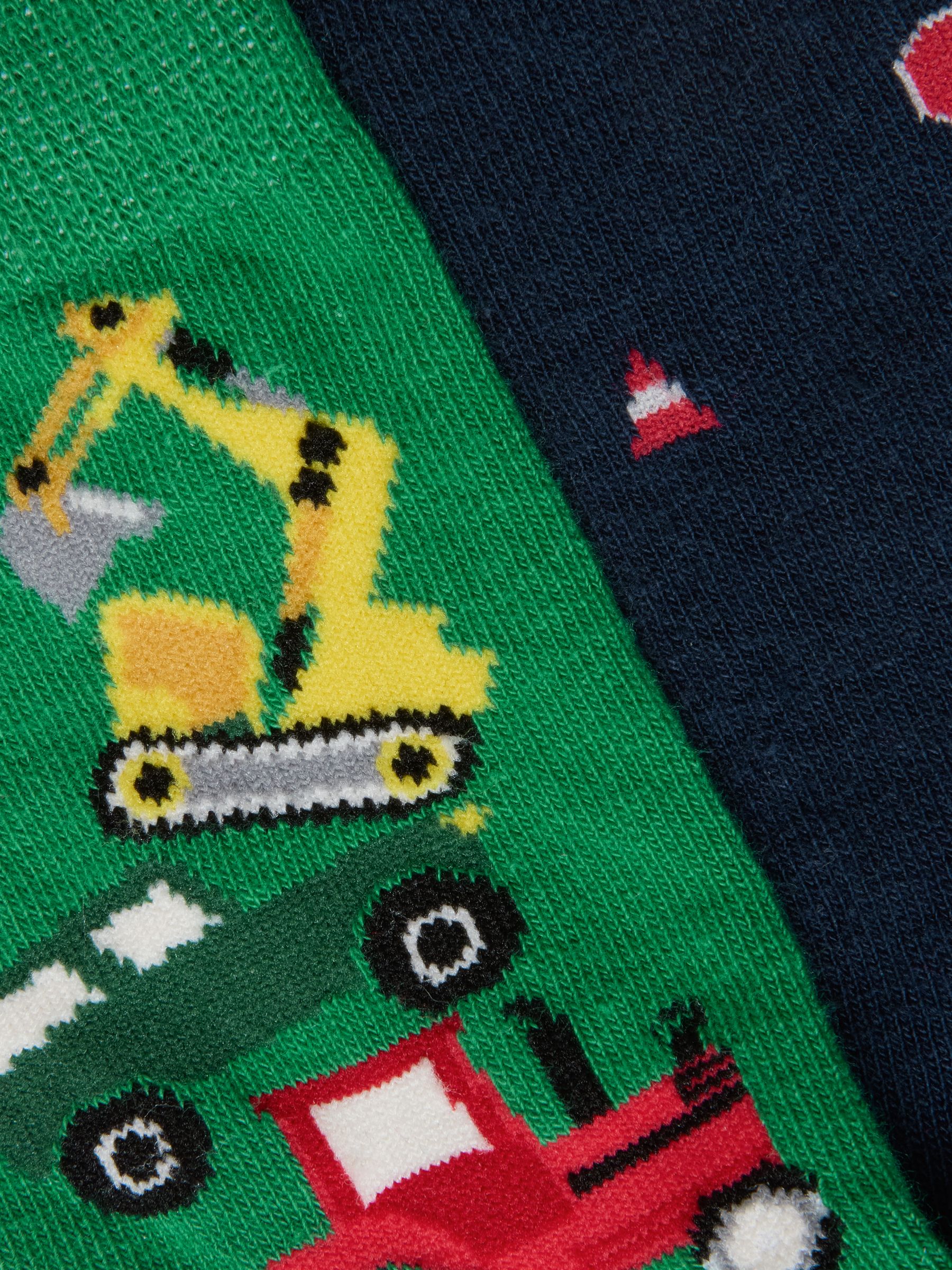 Kids' Neat Feet Green/Navy Socks 3 Pack - Image 3 of 3