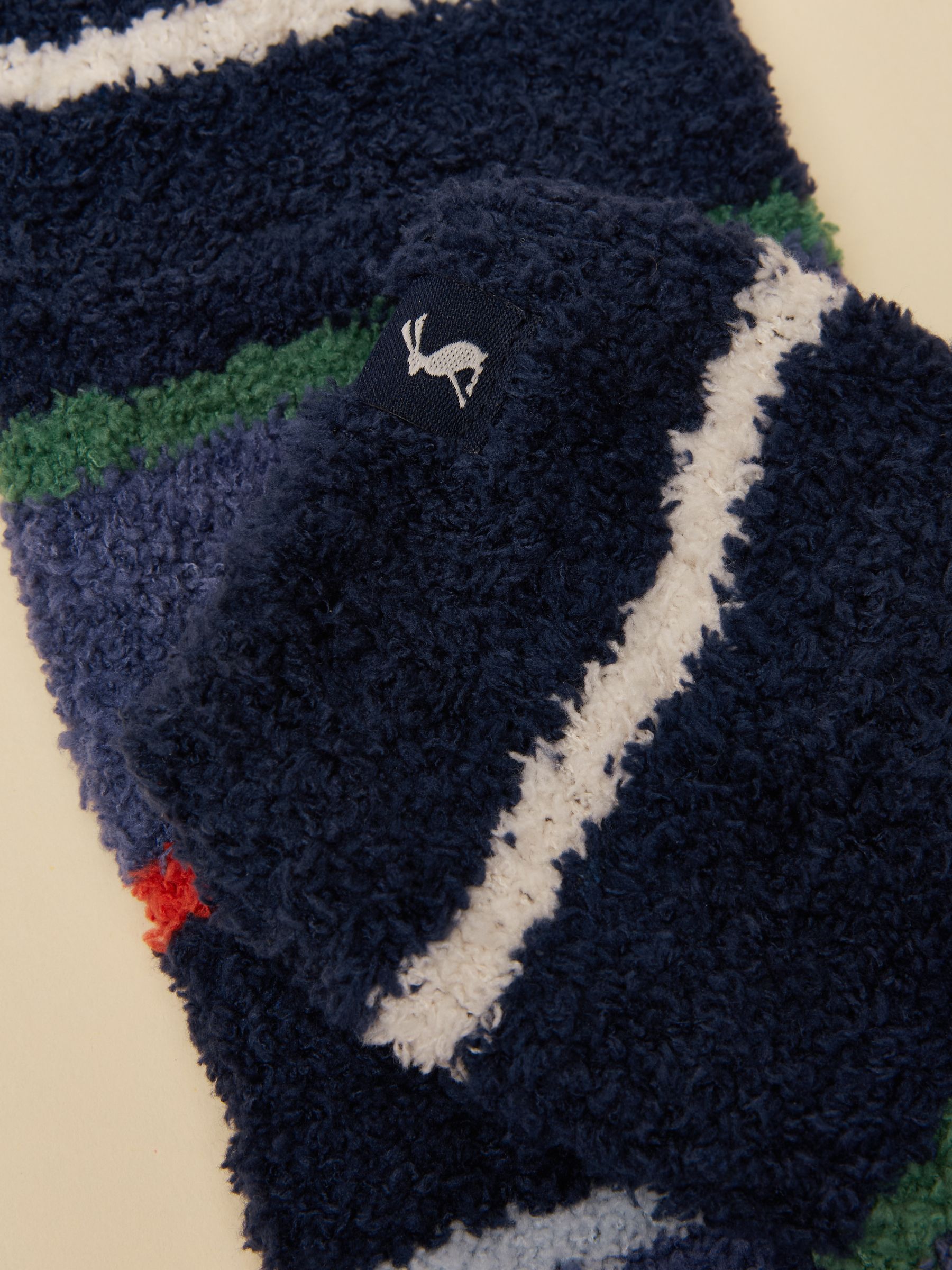 Kids' Fluffy Blue Stripe Socks - Image 2 of 3