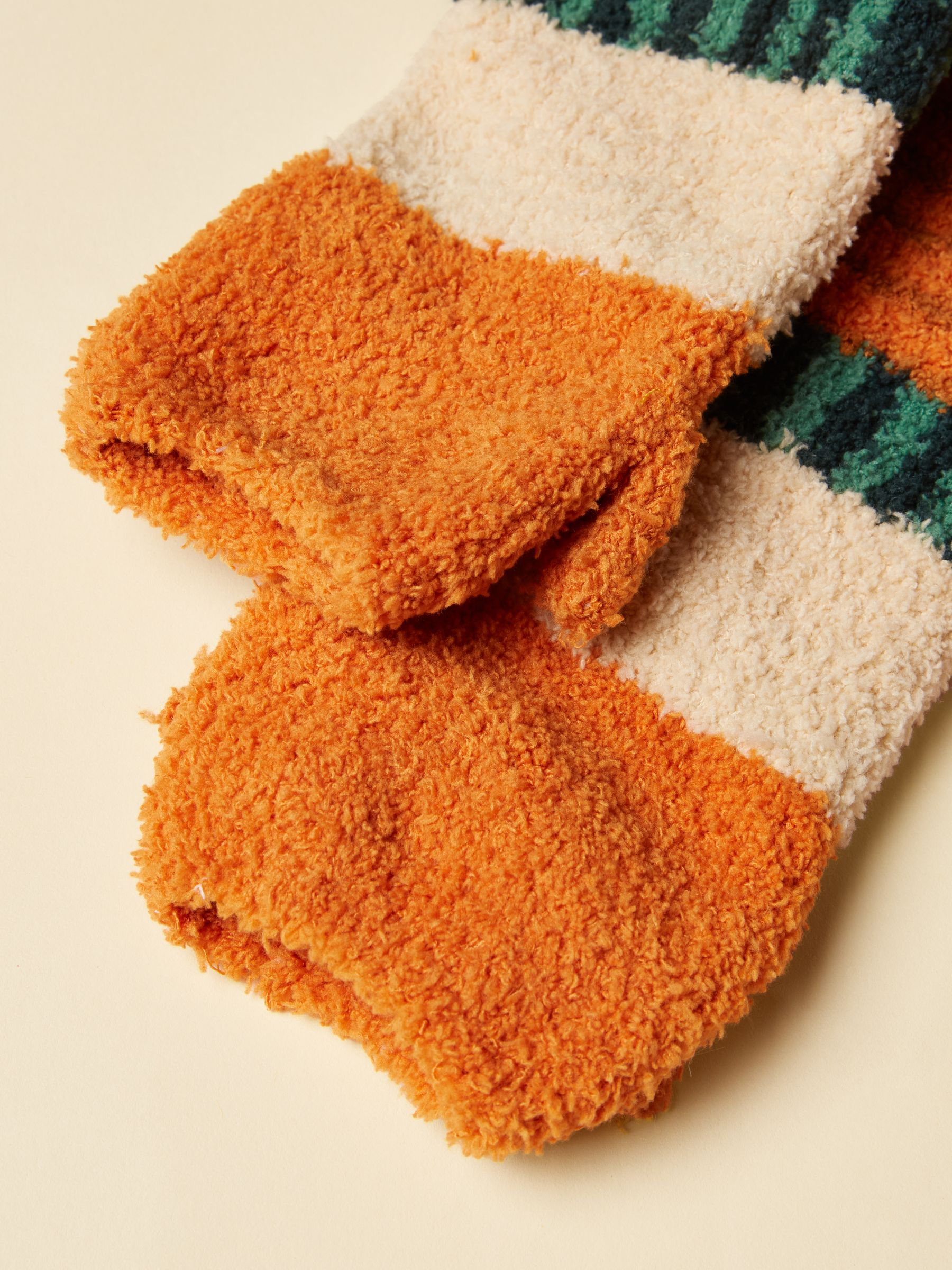 Kids' Fluffy Orange Fox Socks - Image 3 of 3