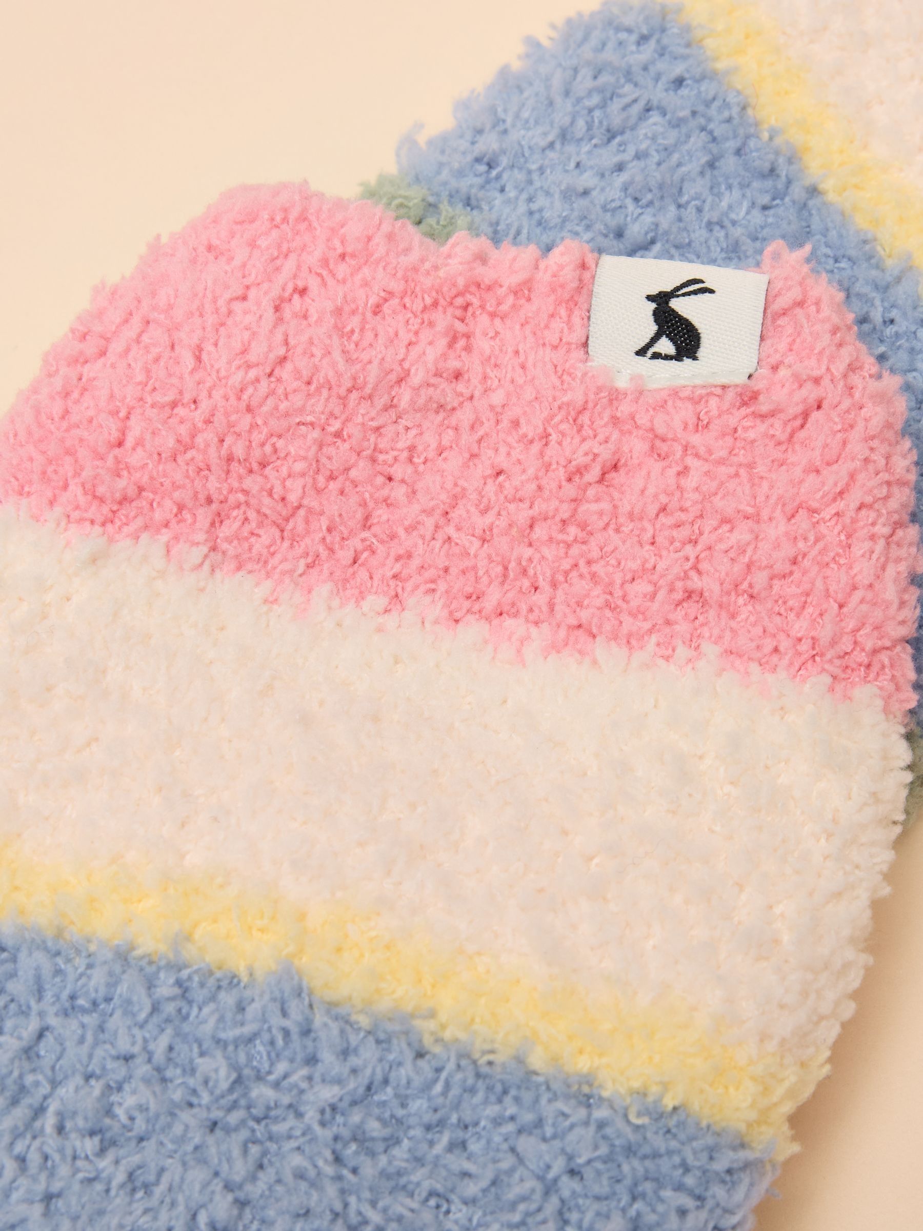 Kids' Fluffy Pink Stripe Socks - Image 2 of 3