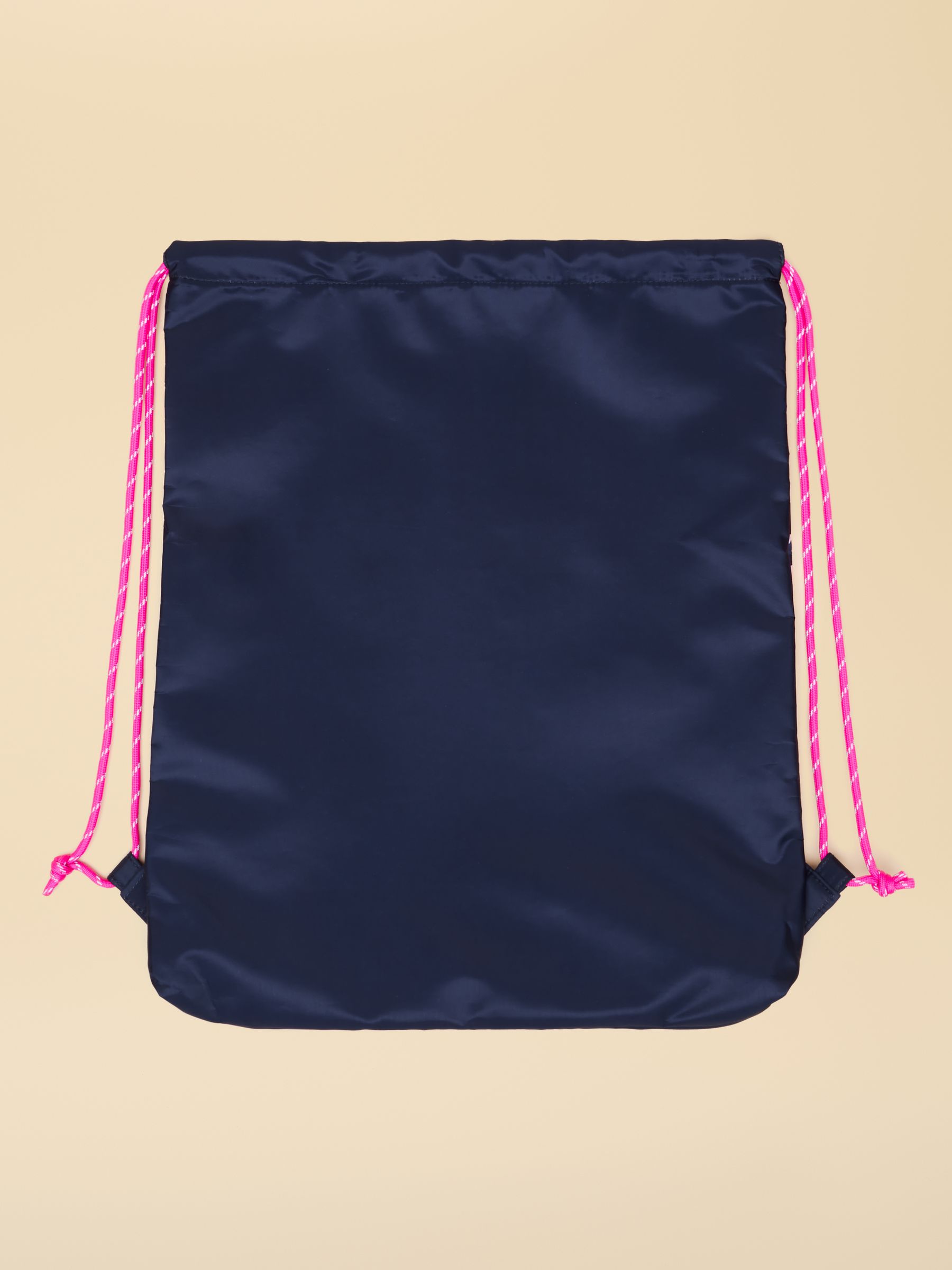 Kids' Adventurer Navy & Pink Horse Drawstring Bag - Image 2 of 3