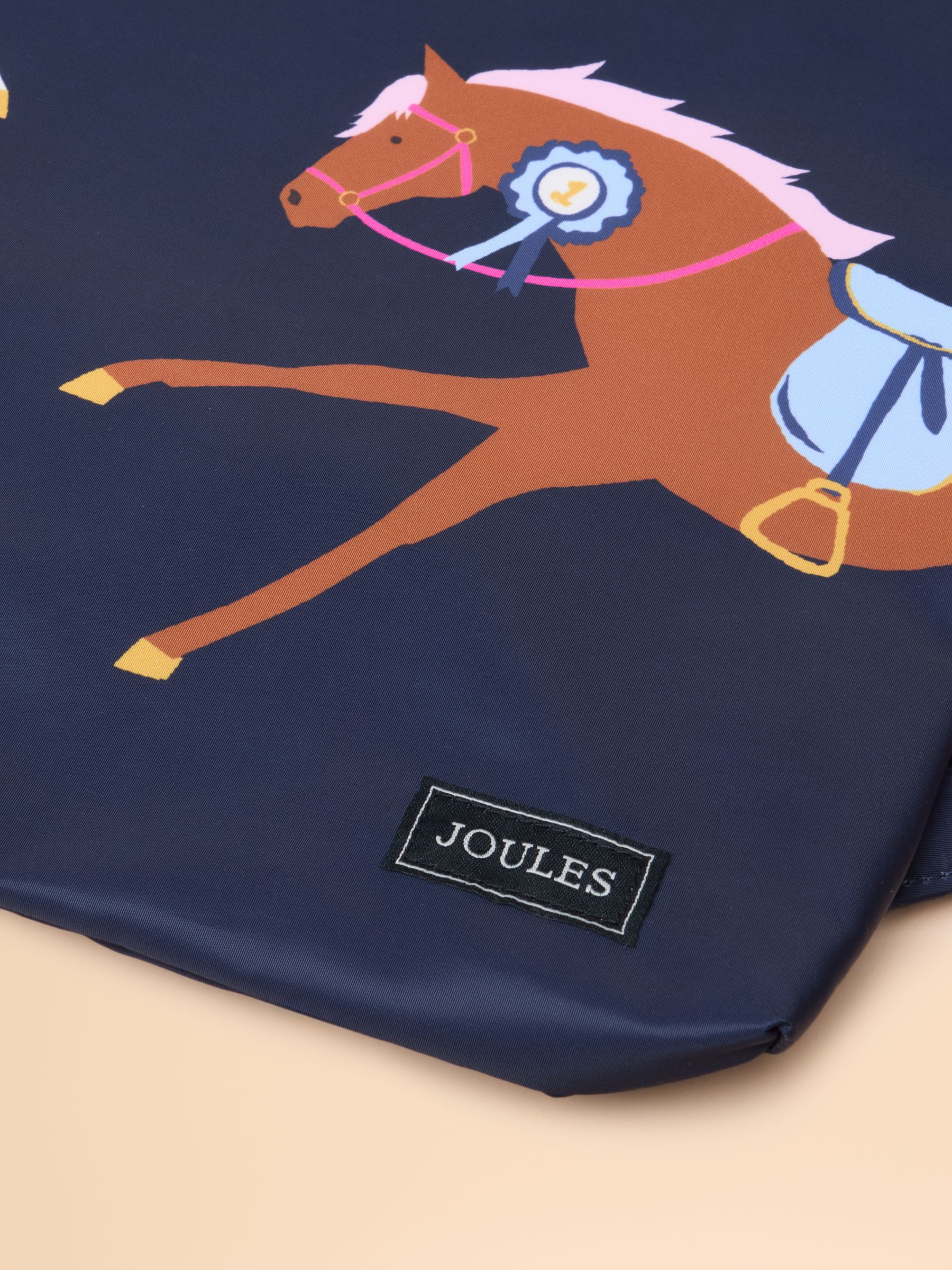 Kids' Adventurer Navy & Pink Horse Drawstring Bag - Image 3 of 3