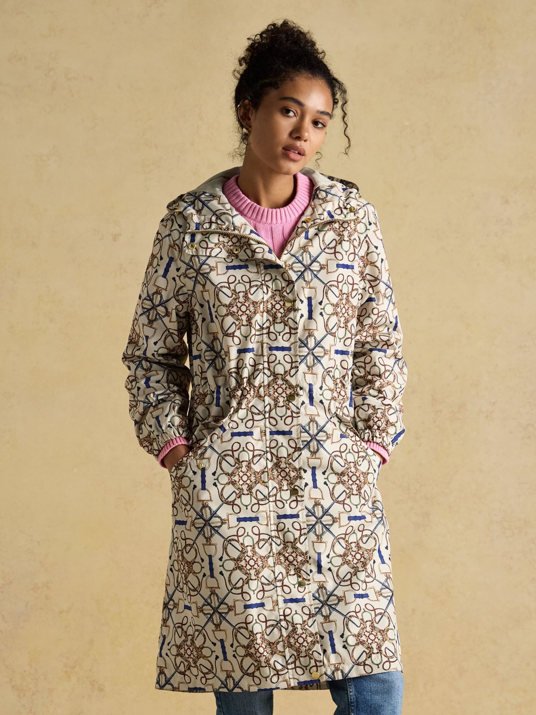 Holkham Stone Horse Tack Waterproof Packable Raincoat With Hood - Image 1 of 12