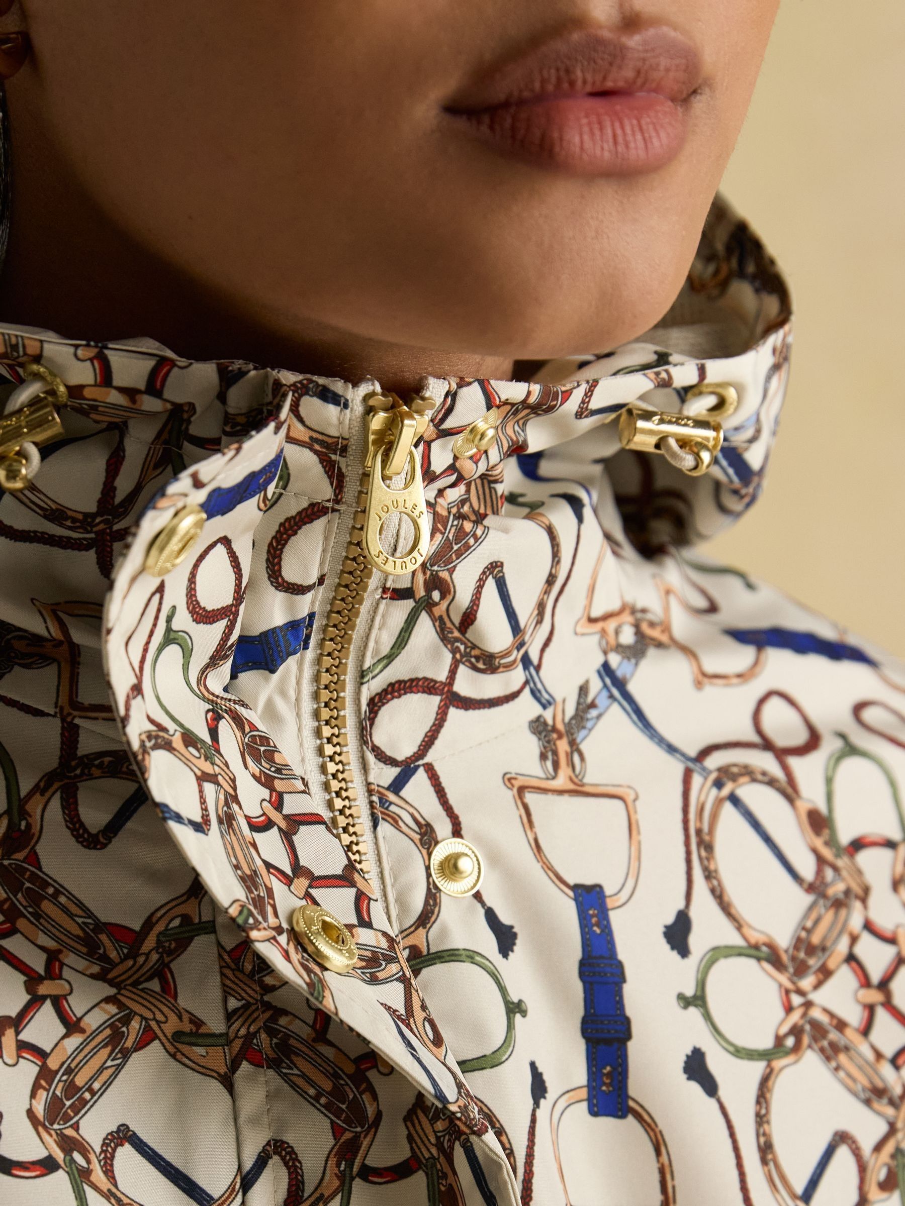 Holkham Stone Horse Tack Waterproof Packable Raincoat With Hood - Image 7 of 12