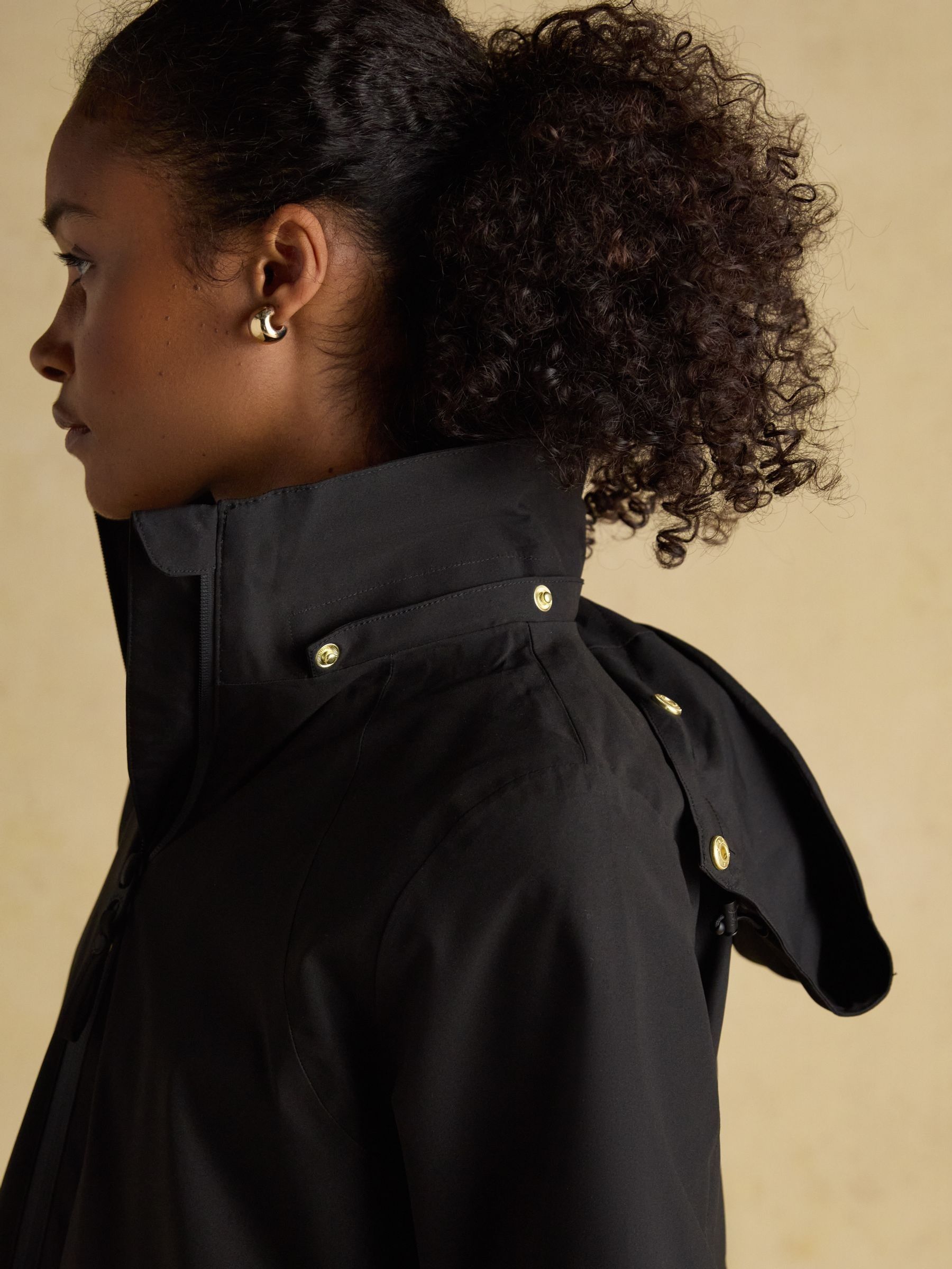 Rainaway Black Lightweight Waterproof Longline Raincoat with Hood - Image 13 of 15