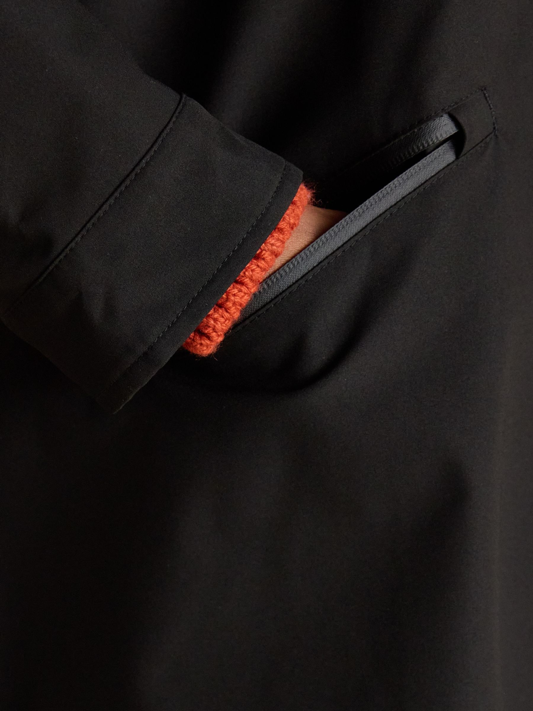 Rainaway Black Lightweight Waterproof Longline Raincoat with Hood - Image 6 of 15