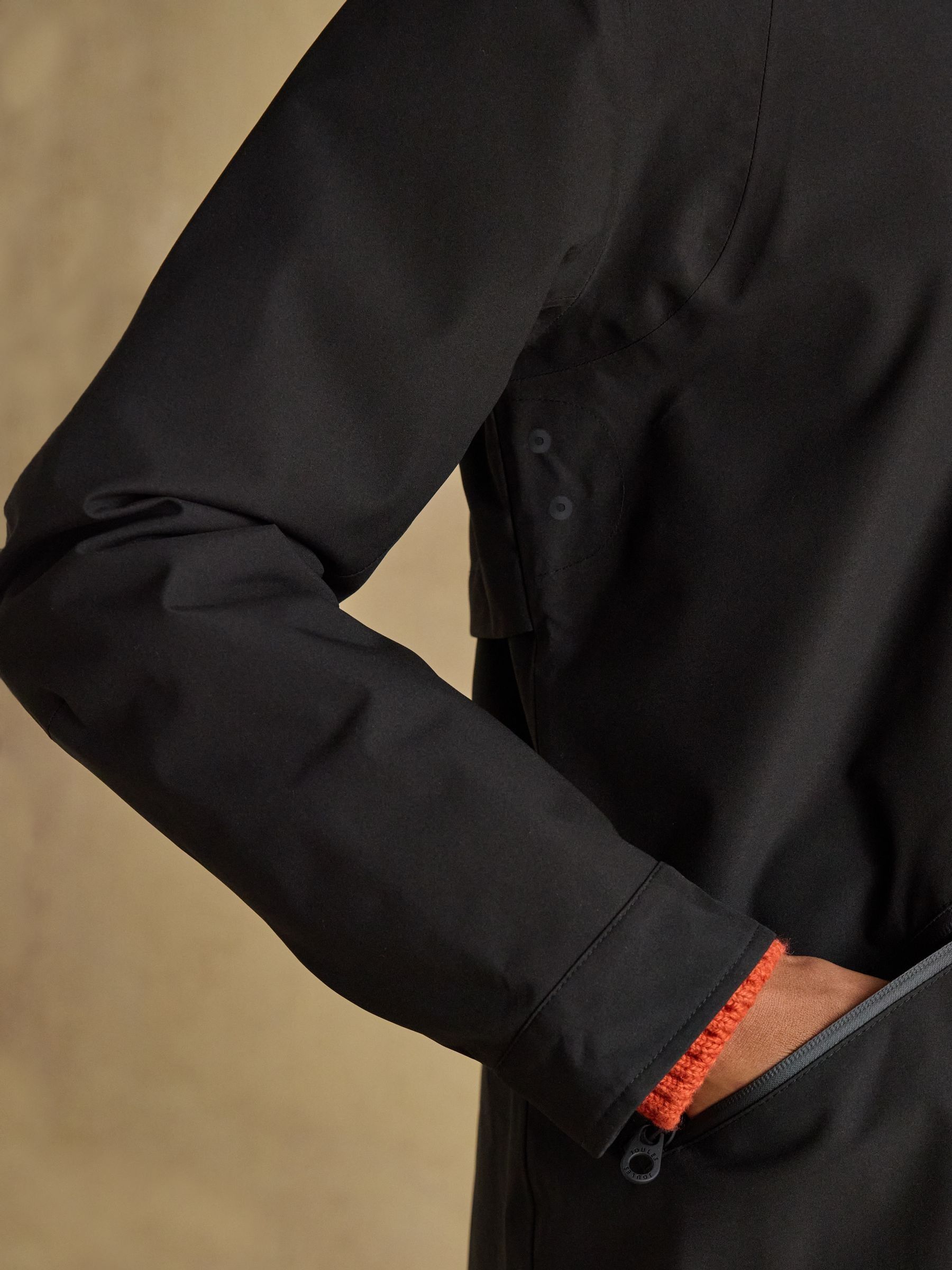 Rainaway Black Lightweight Waterproof Longline Raincoat with Hood - Image 9 of 15