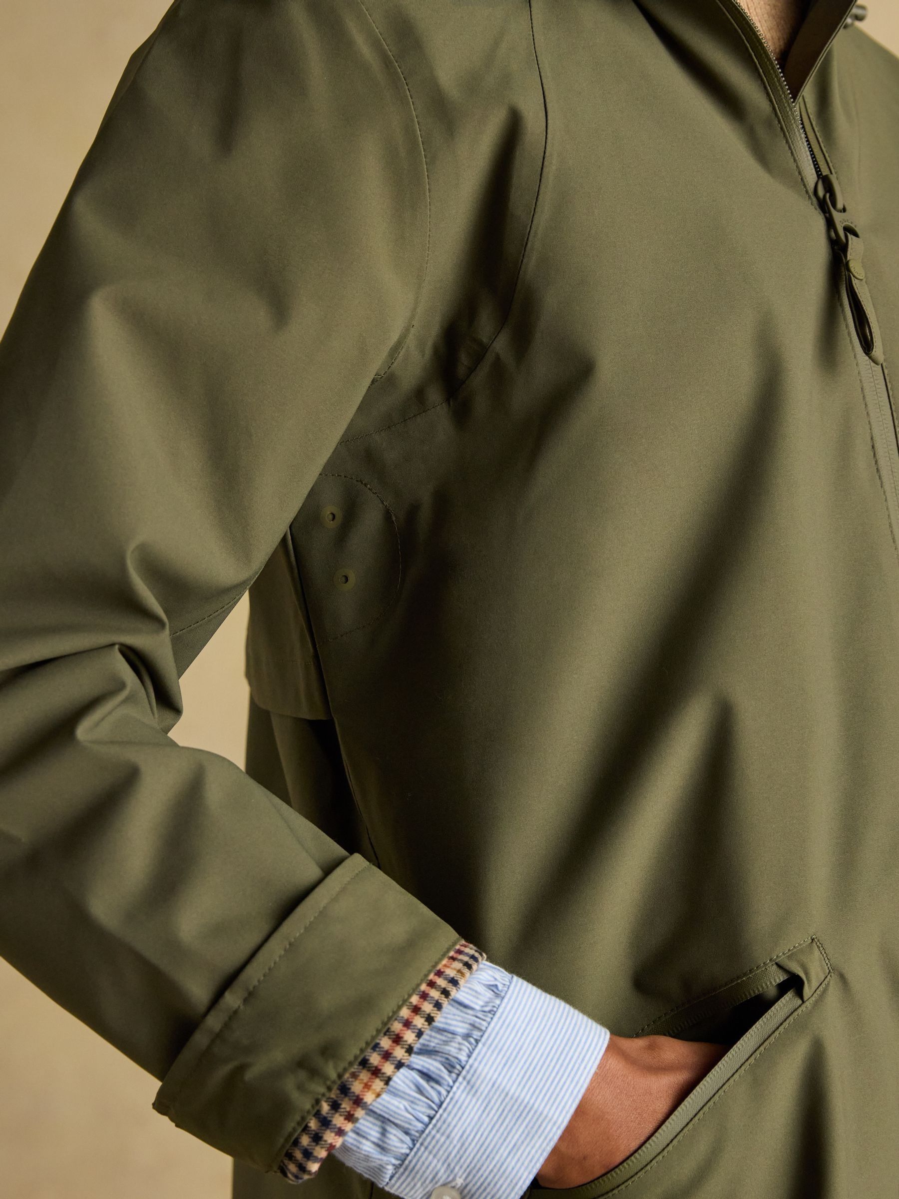 Rainaway Green Lightweight Waterproof Longline Raincoat with Hood - Image 10 of 14