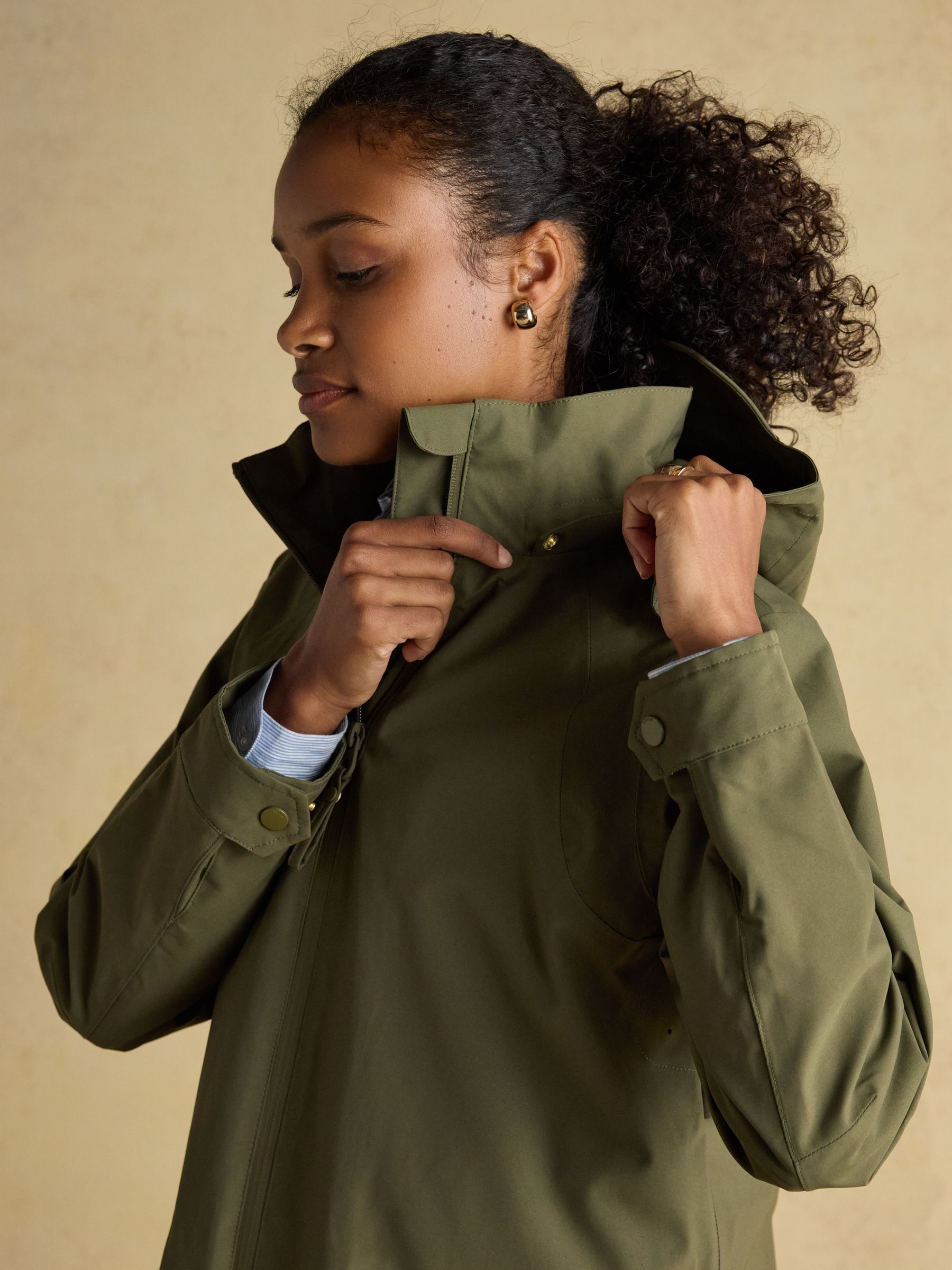 Rainaway Green Lightweight Waterproof Longline Raincoat with Hood - Image 13 of 14