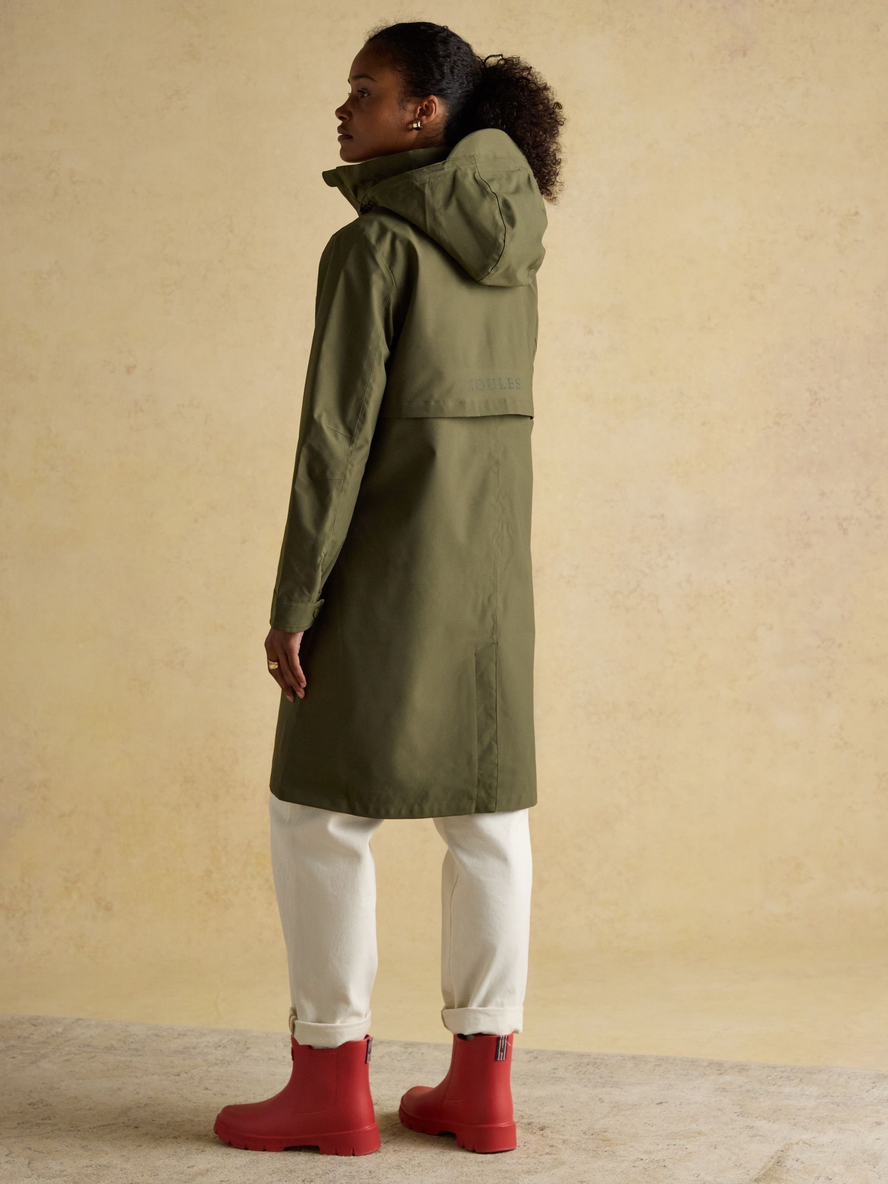 Rainaway Green Lightweight Waterproof Longline Raincoat with Hood - Image 2 of 14