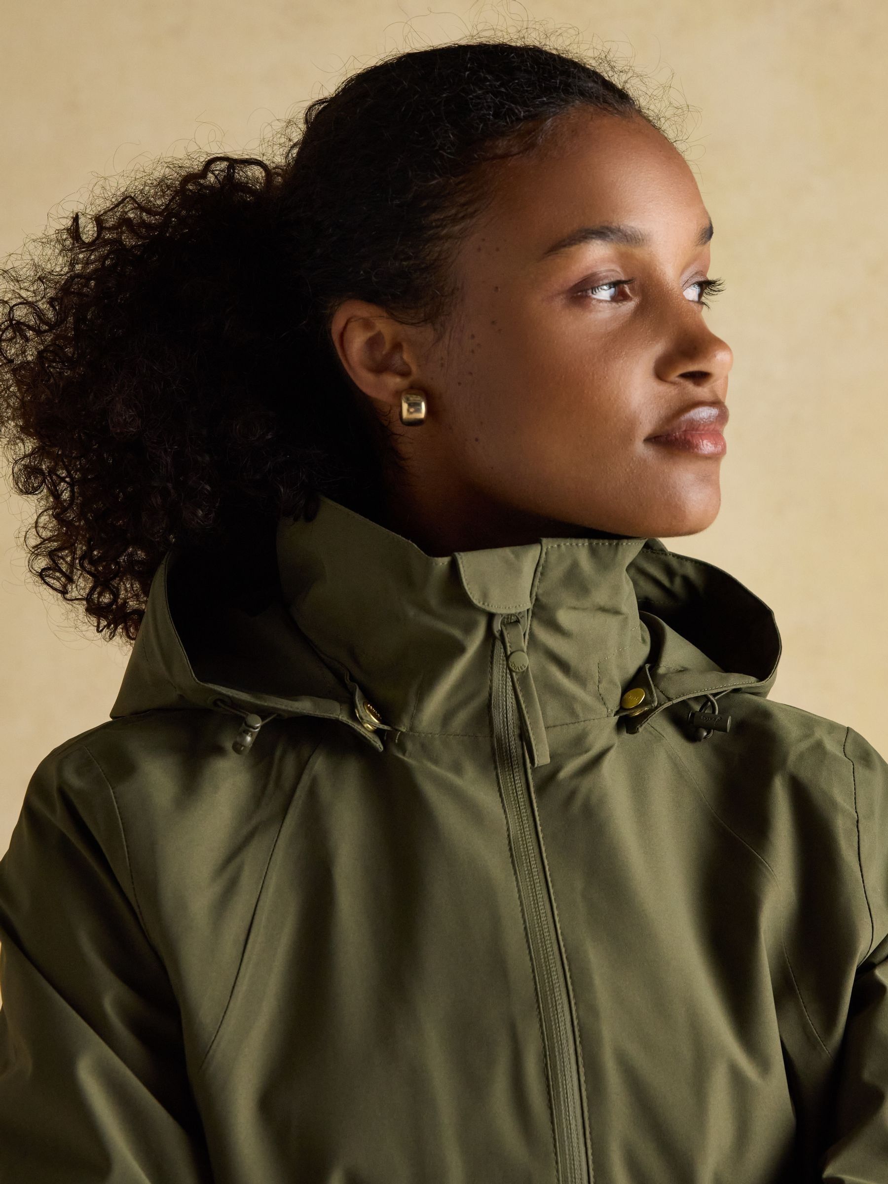 Rainaway Green Lightweight Waterproof Longline Raincoat with Hood - Image 6 of 14