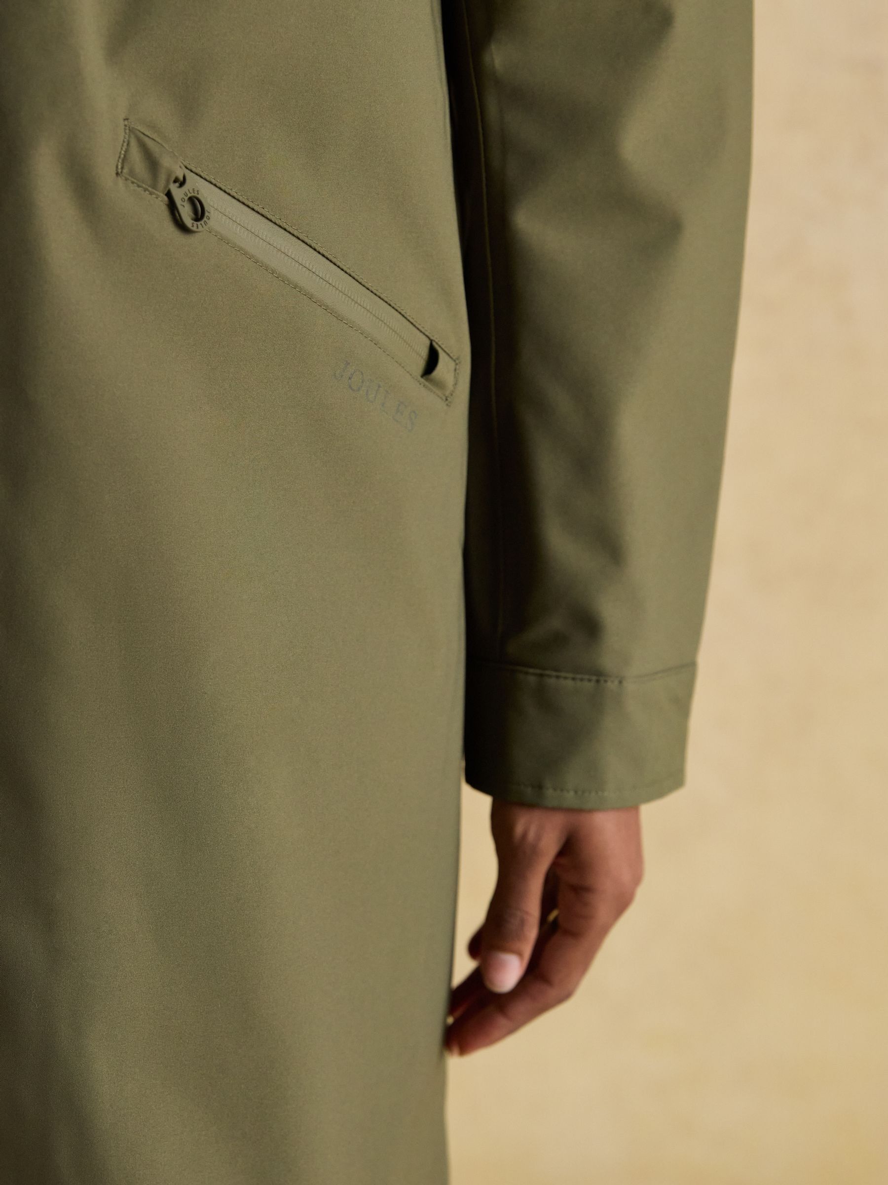 Rainaway Green Lightweight Waterproof Longline Raincoat with Hood - Image 7 of 14