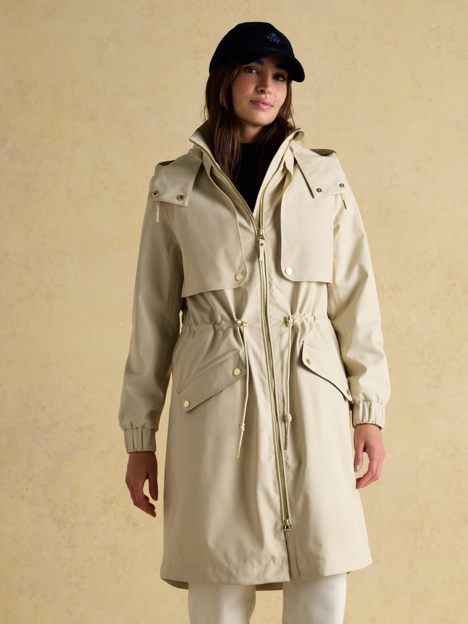 Elbridge Neutral Waterproof Coat with Hood - Image 1 of 13