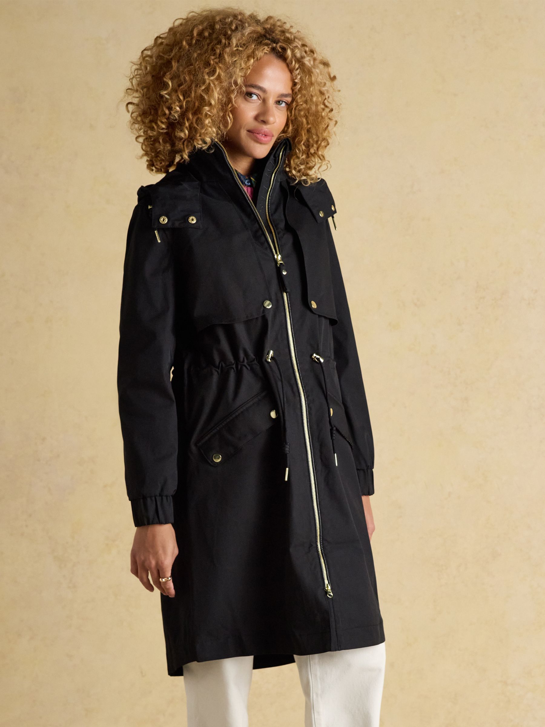 Elbridge Black Waterproof Coat with Hood - Image 1 of 12