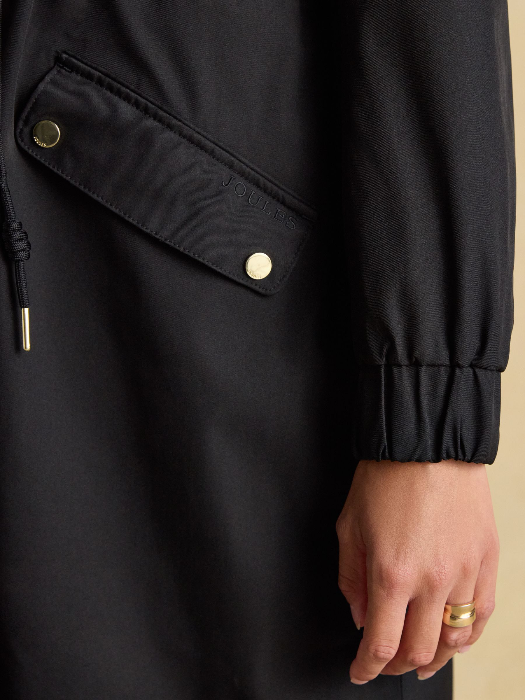 Elbridge Black Waterproof Coat with Hood - Image 7 of 12