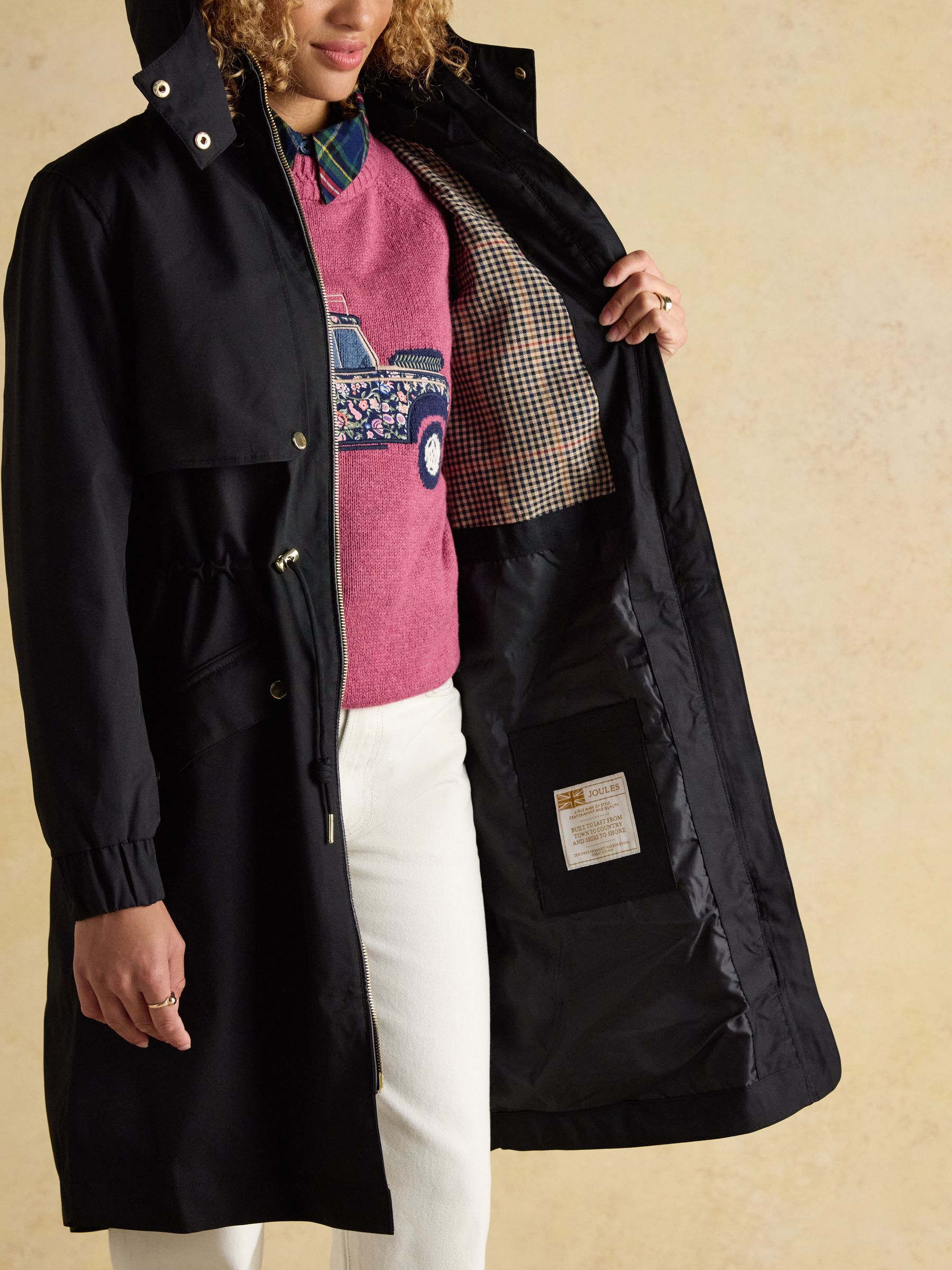 Elbridge Black Waterproof Coat with Hood - Image 8 of 12