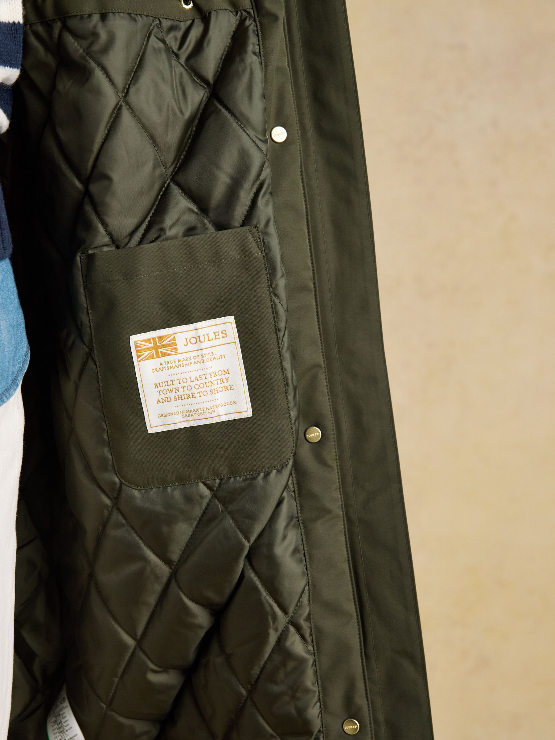 Warmwell Green Waterproof Fleece Lined Raincoat with Hood - Image 12 of 14