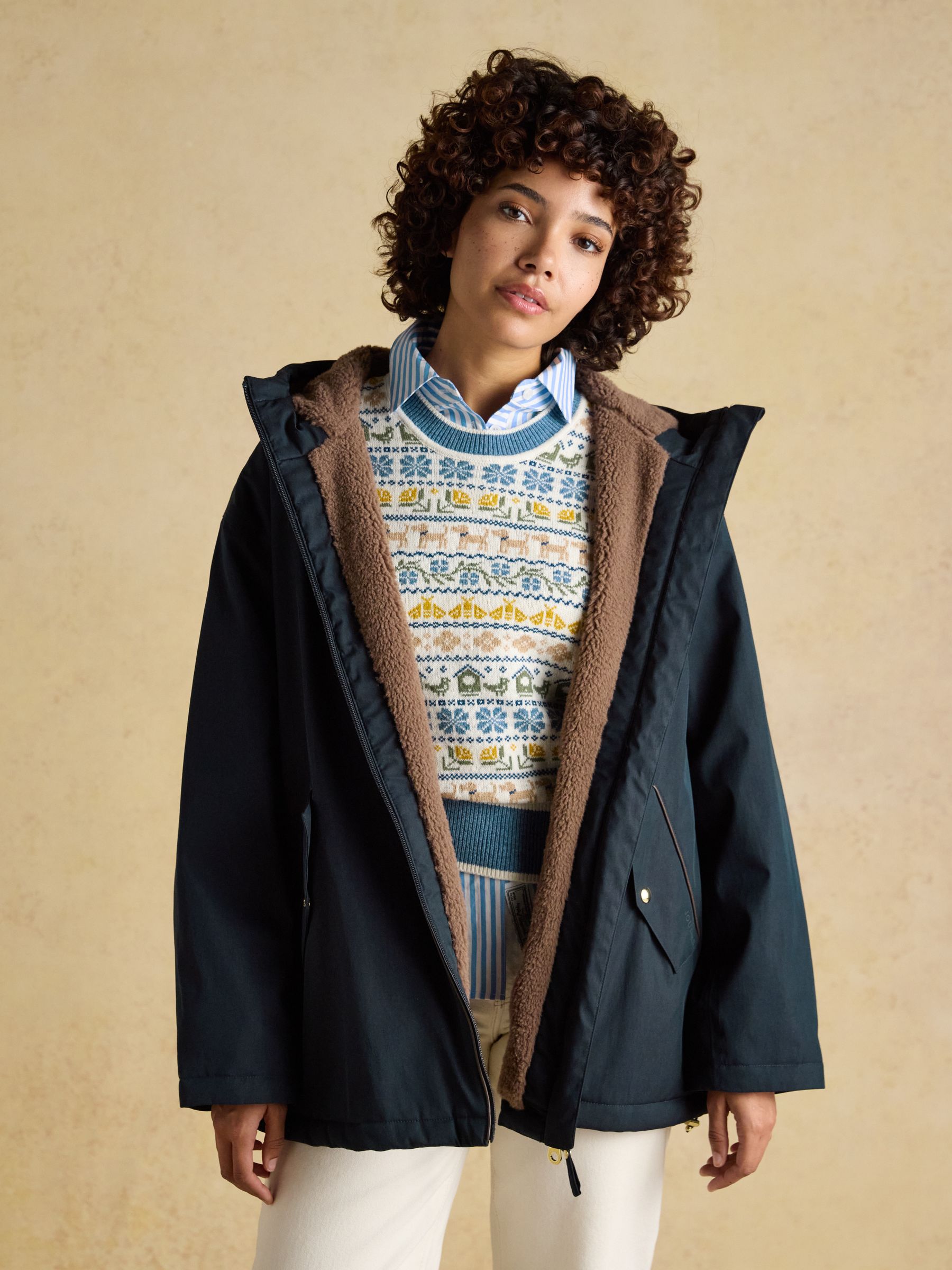 Coverwell Navy Waterproof Fleece Lined Coat - Image 6 of 13