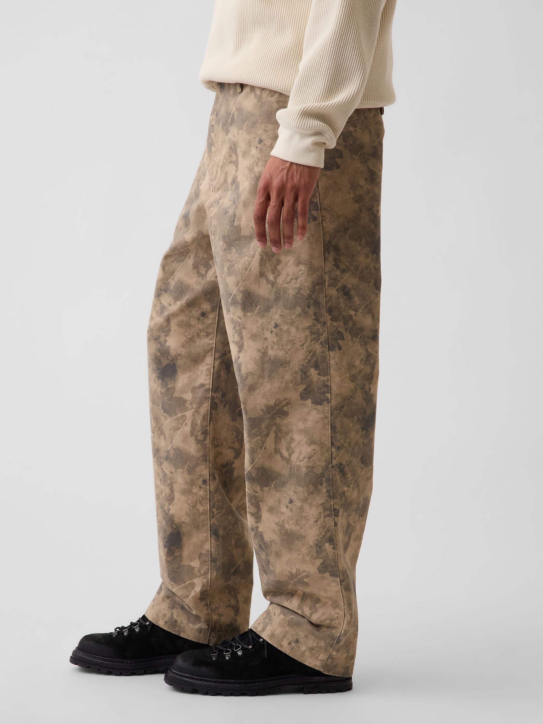 Green Heavyweight Twill Baggy Chinos - Image 3 of 6