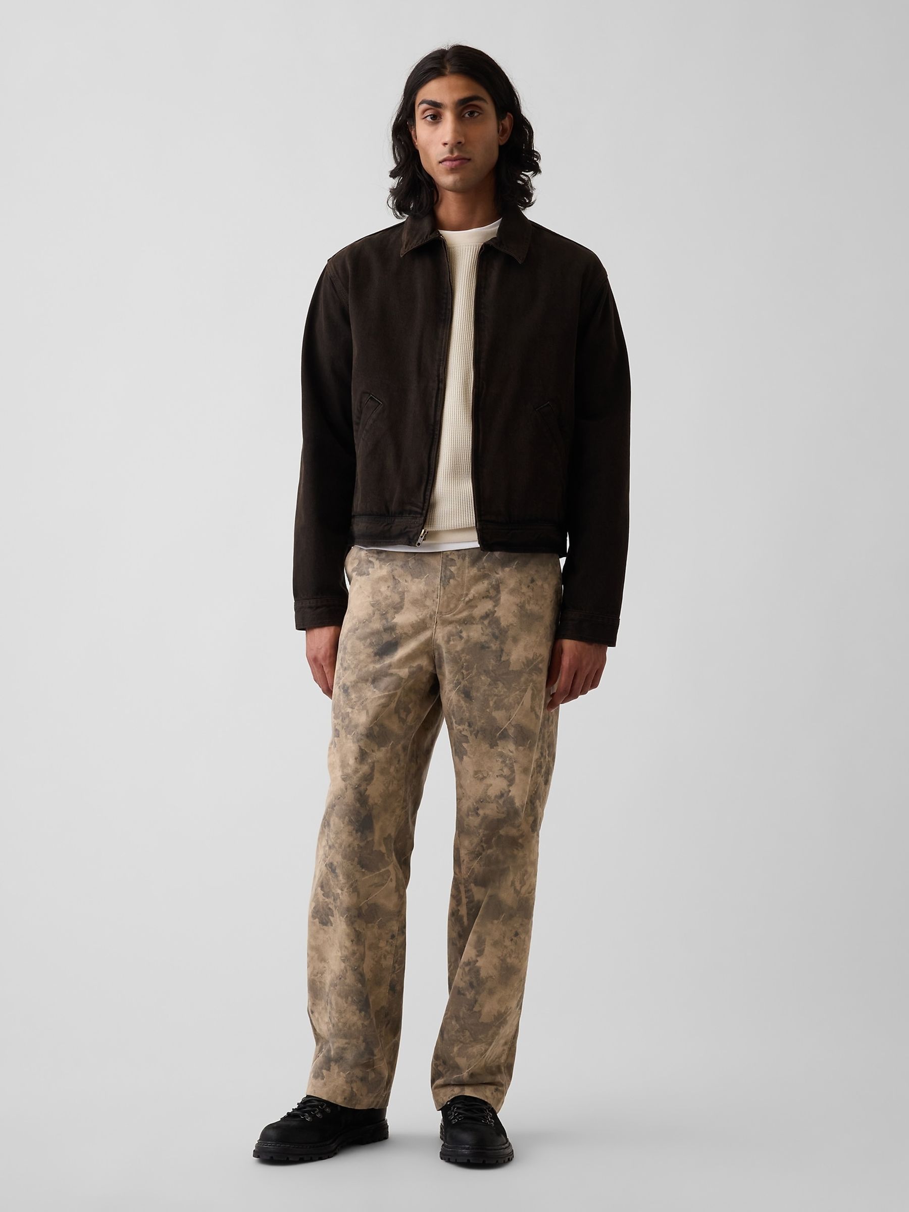 Green Heavyweight Twill Baggy Chinos - Image 5 of 6