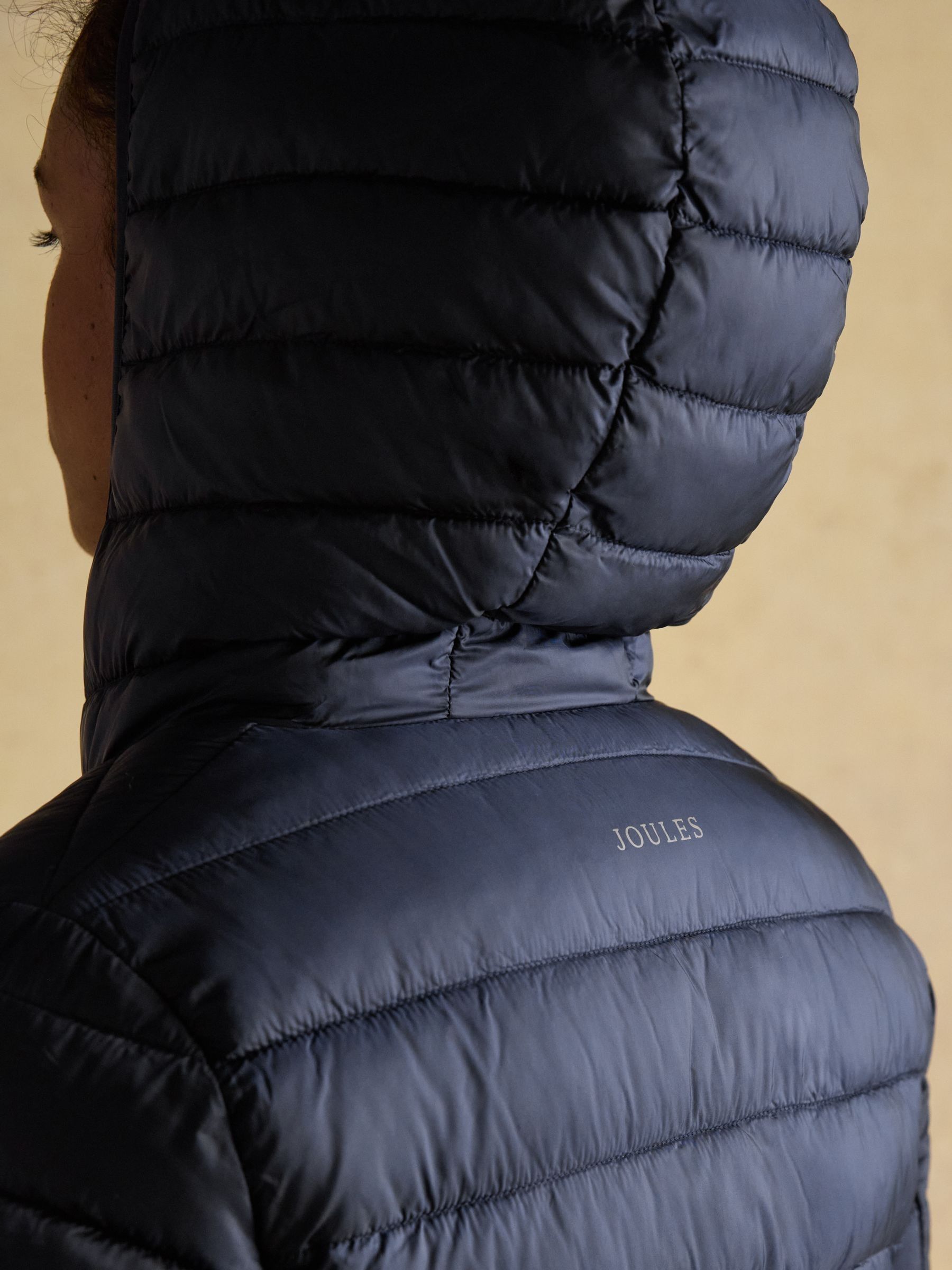 Kenley Navy Showerproof Long Padded Coat with Hood - Image 9 of 9 Kenley Navy Showerproof Long Padded Coat with Hood - Image 9 of 9