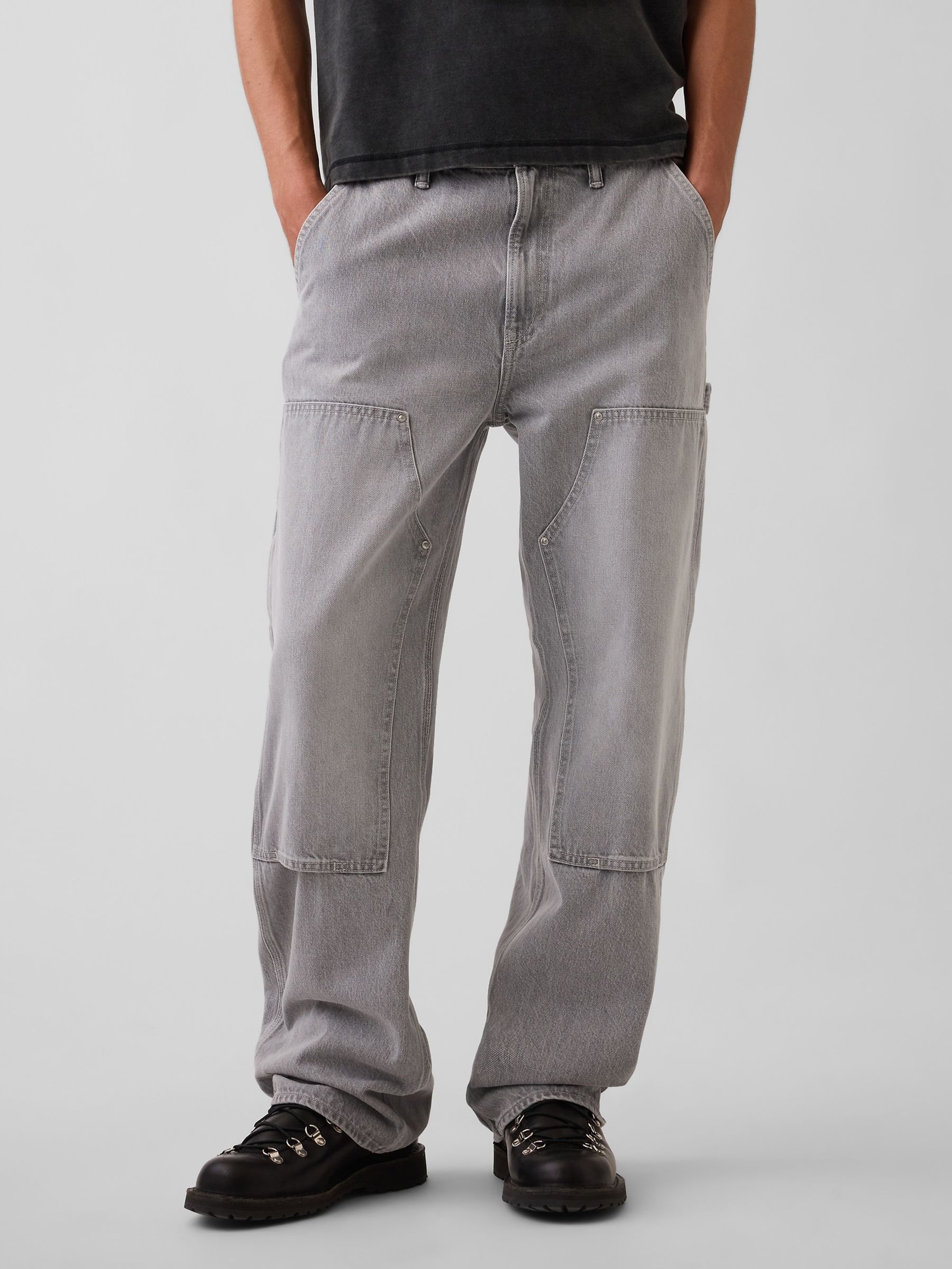 Grey 90s Loose Double-Knee Carpenter Jeans - Image 1 of 6