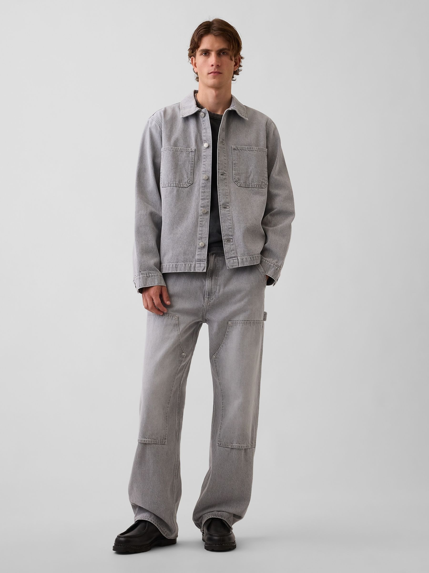 Grey 90s Loose Double-Knee Carpenter Jeans - Image 5 of 6