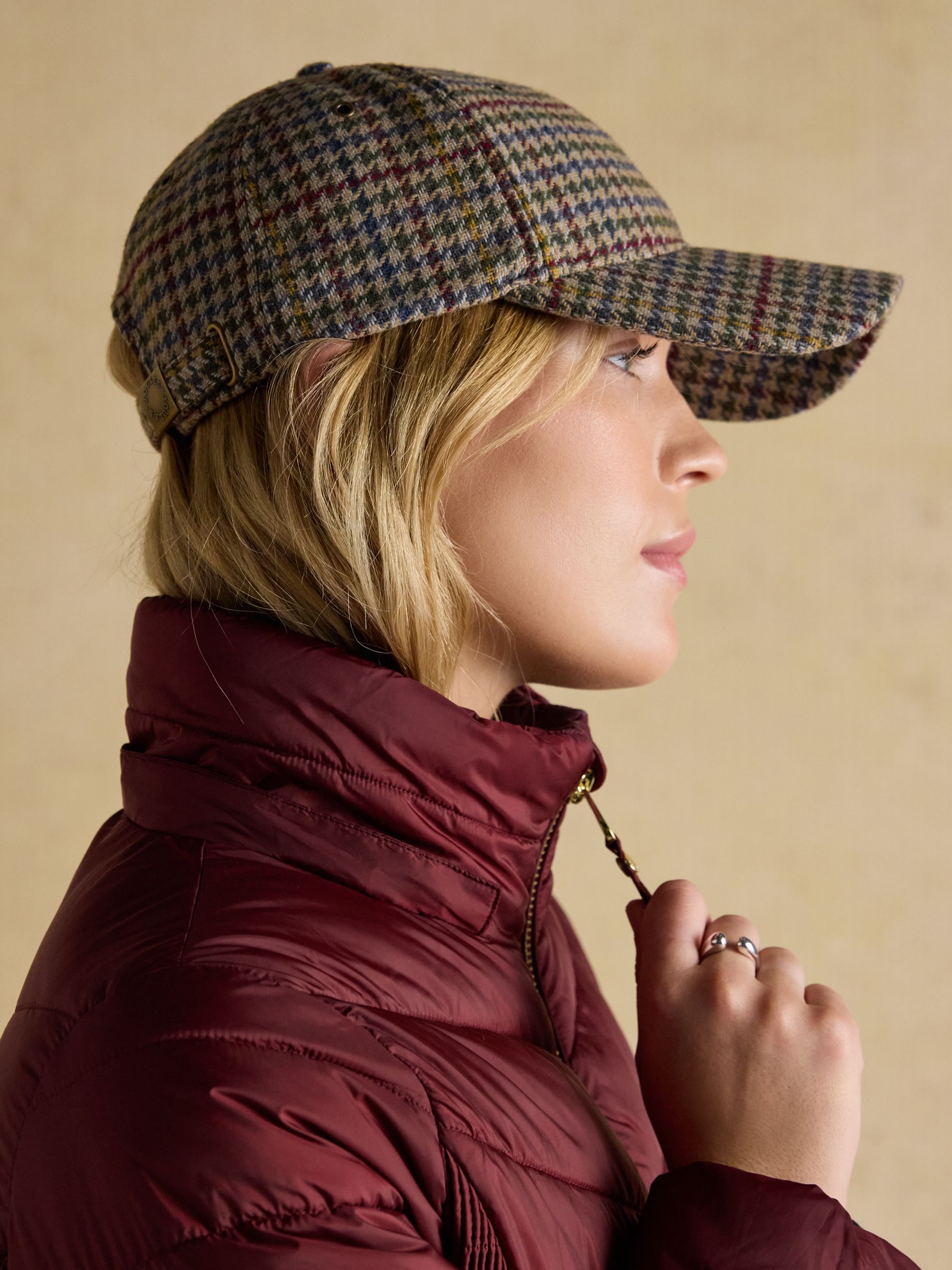 Pembury Burgundy Red Showerproof Longline Padded Coat with Hood - Image 4 of 11