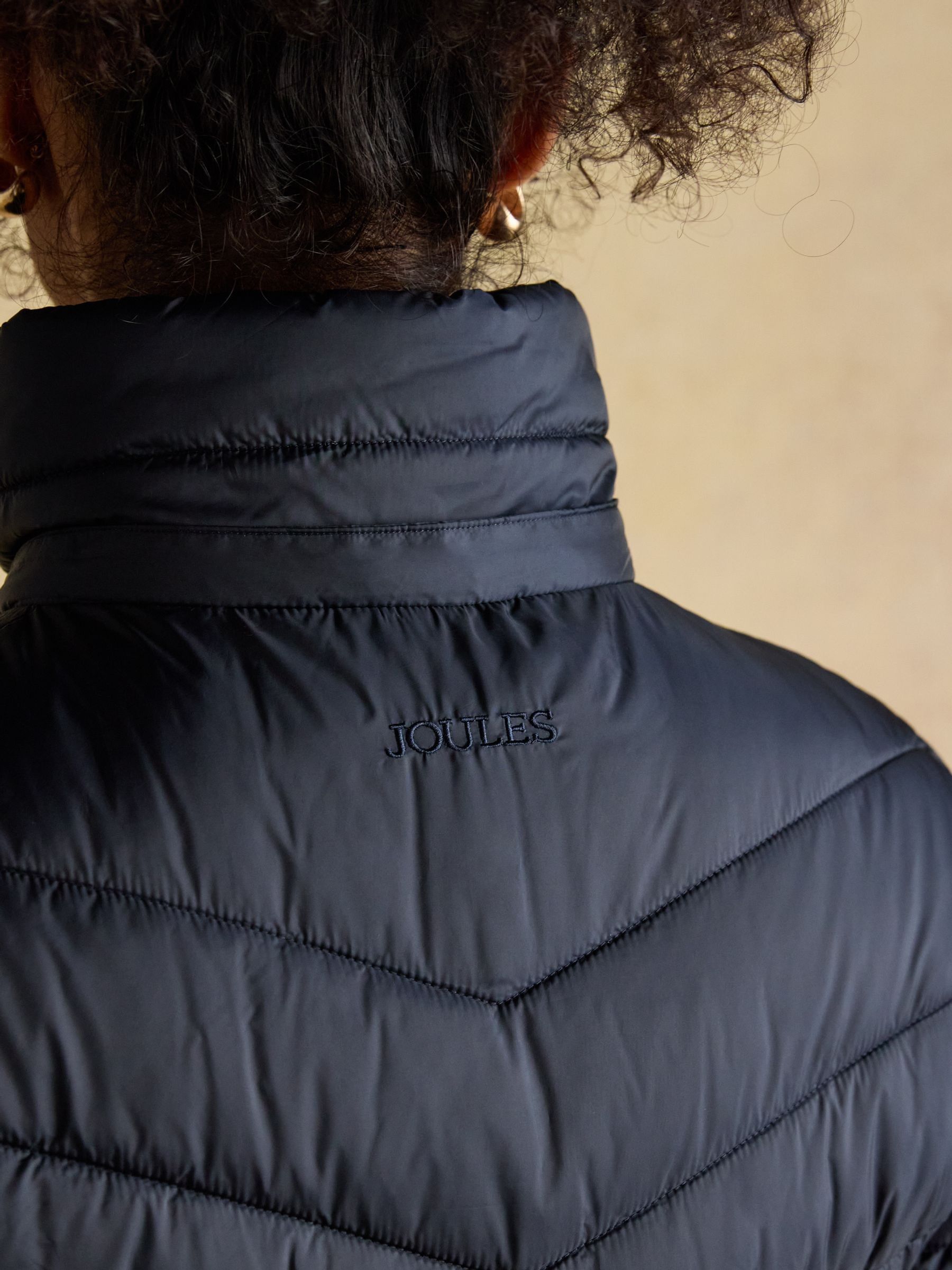 Pembury Navy Showerproof Longline Padded Coat with Hood - Image 12 of 14