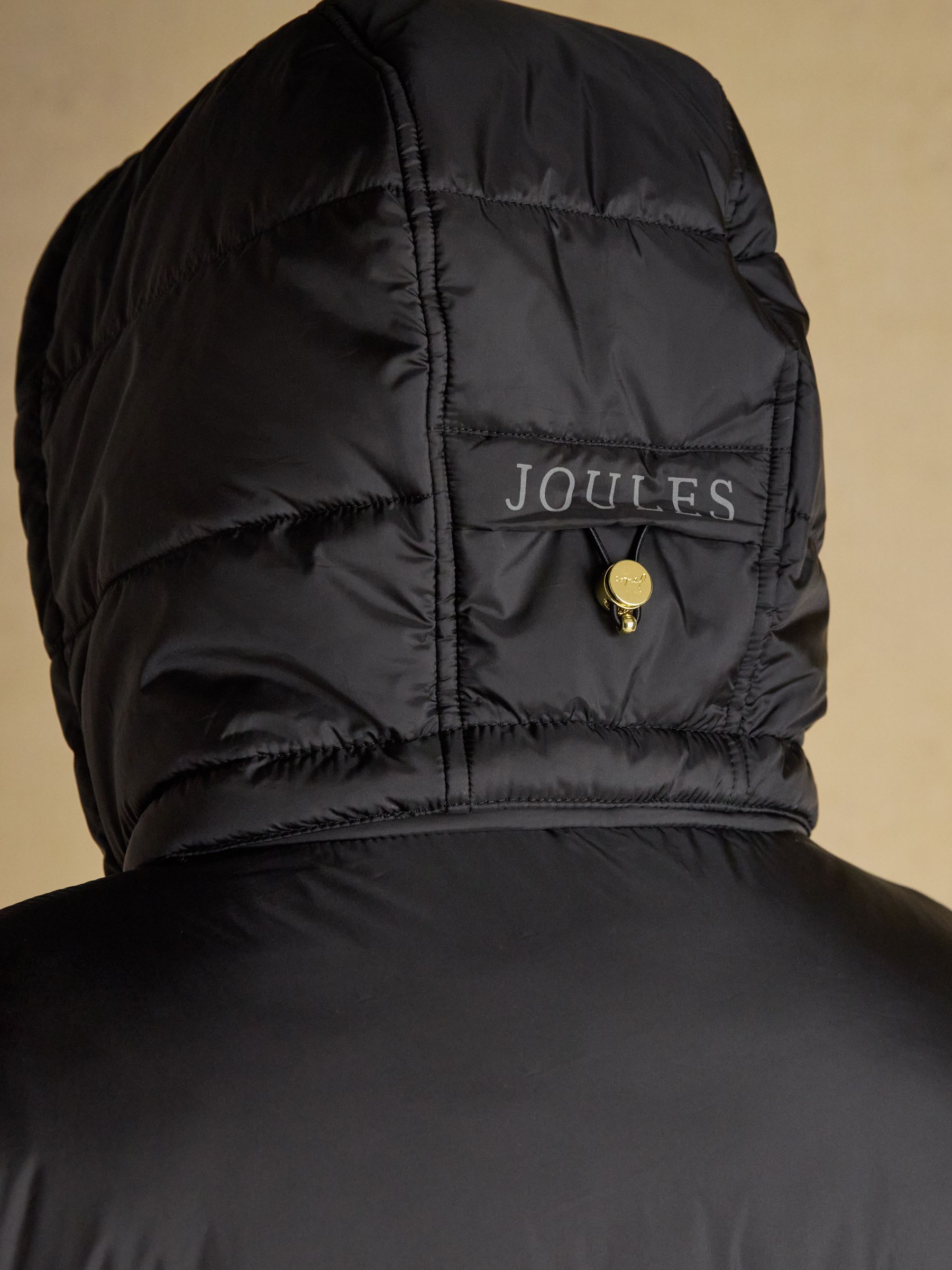 Pitchside Black Longline Showerproof Padded Coat - Image 10 of 11