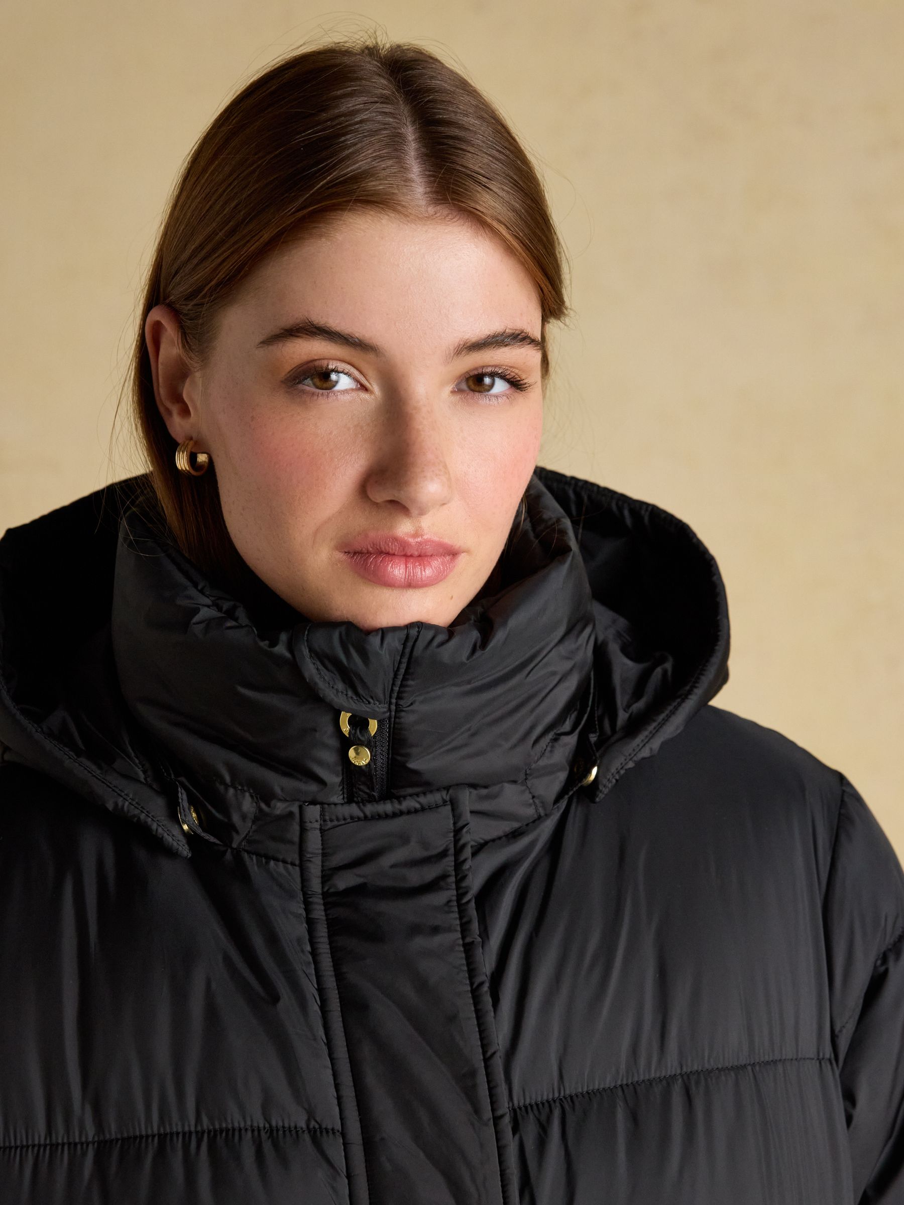 Pitchside Black Longline Showerproof Padded Coat - Image 3 of 11