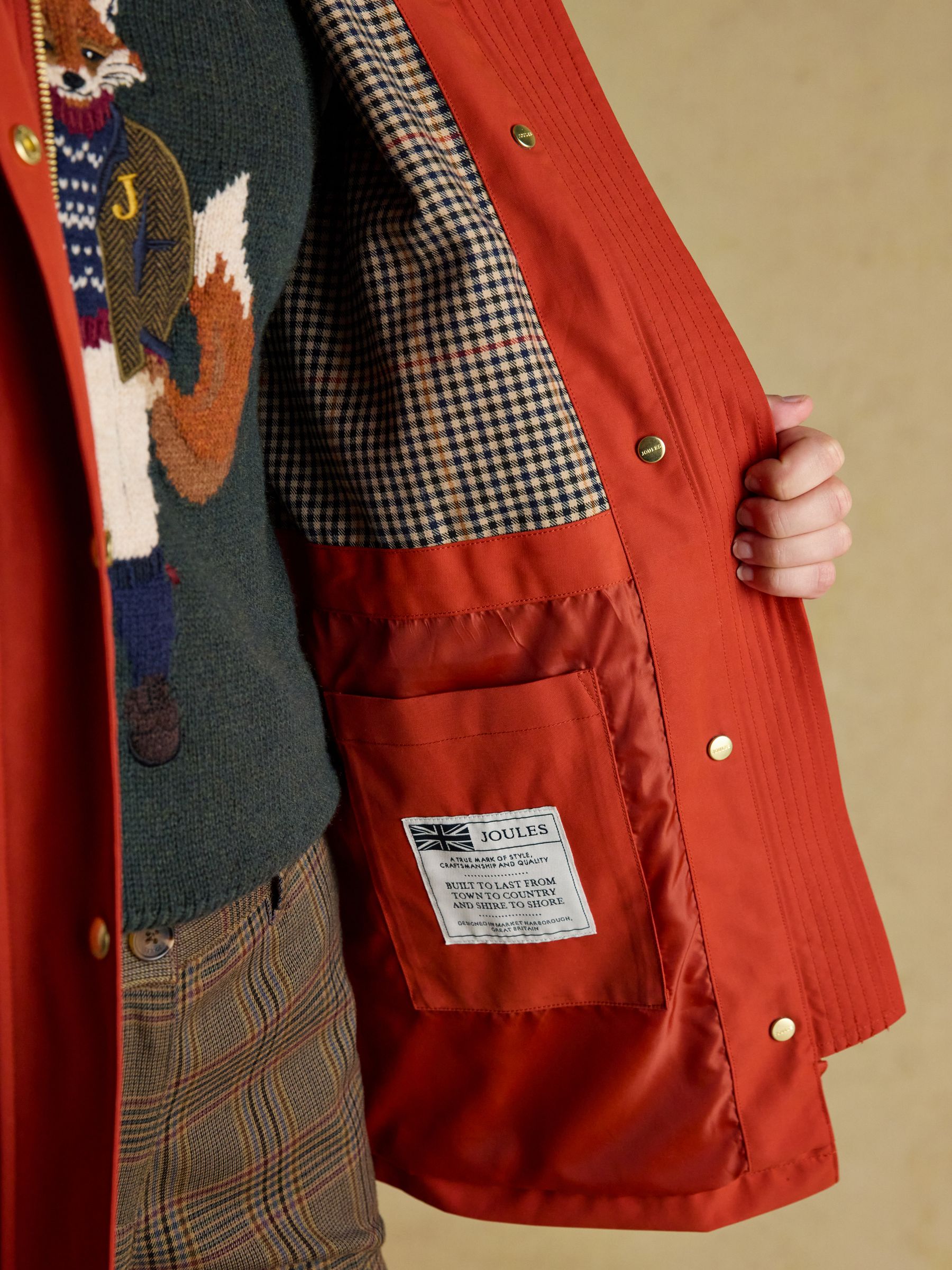 Katherine Burnt Orange Waterproof Heritage Coat - Image 15 of 17